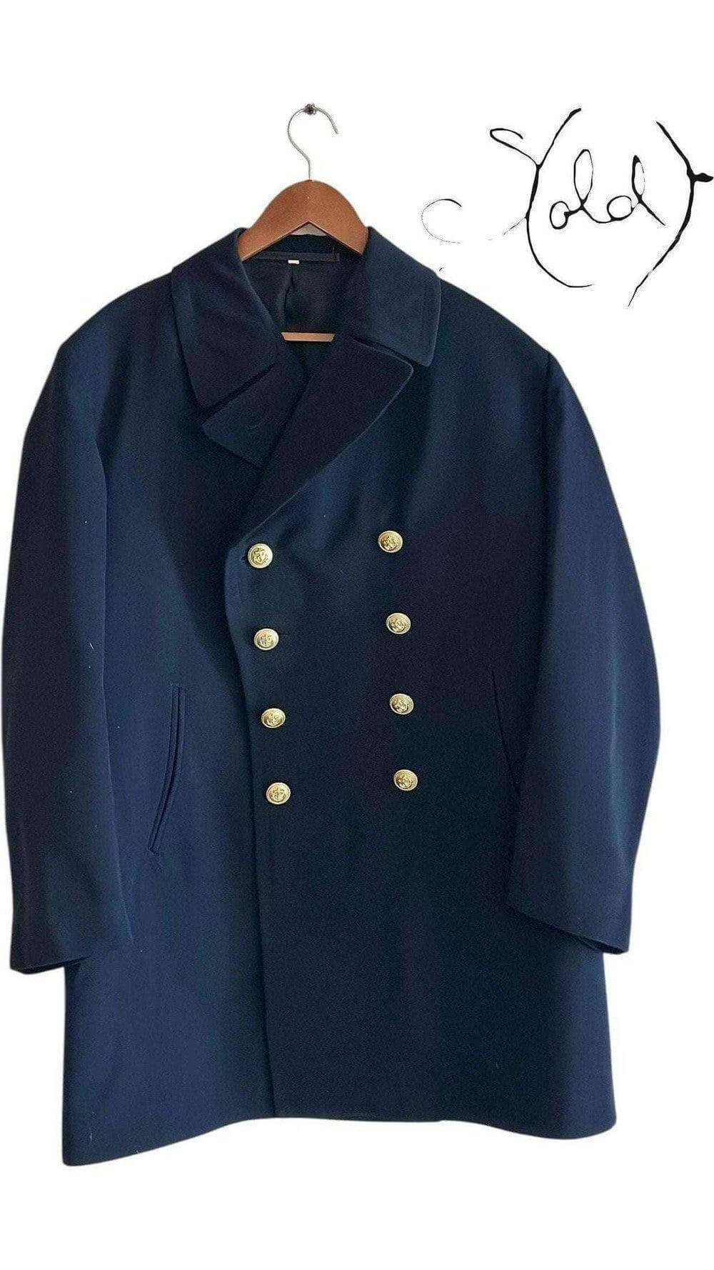 1964 German Military Peacoat – Vintage Classic, Authenticated Pre-Owned | Sold Attire