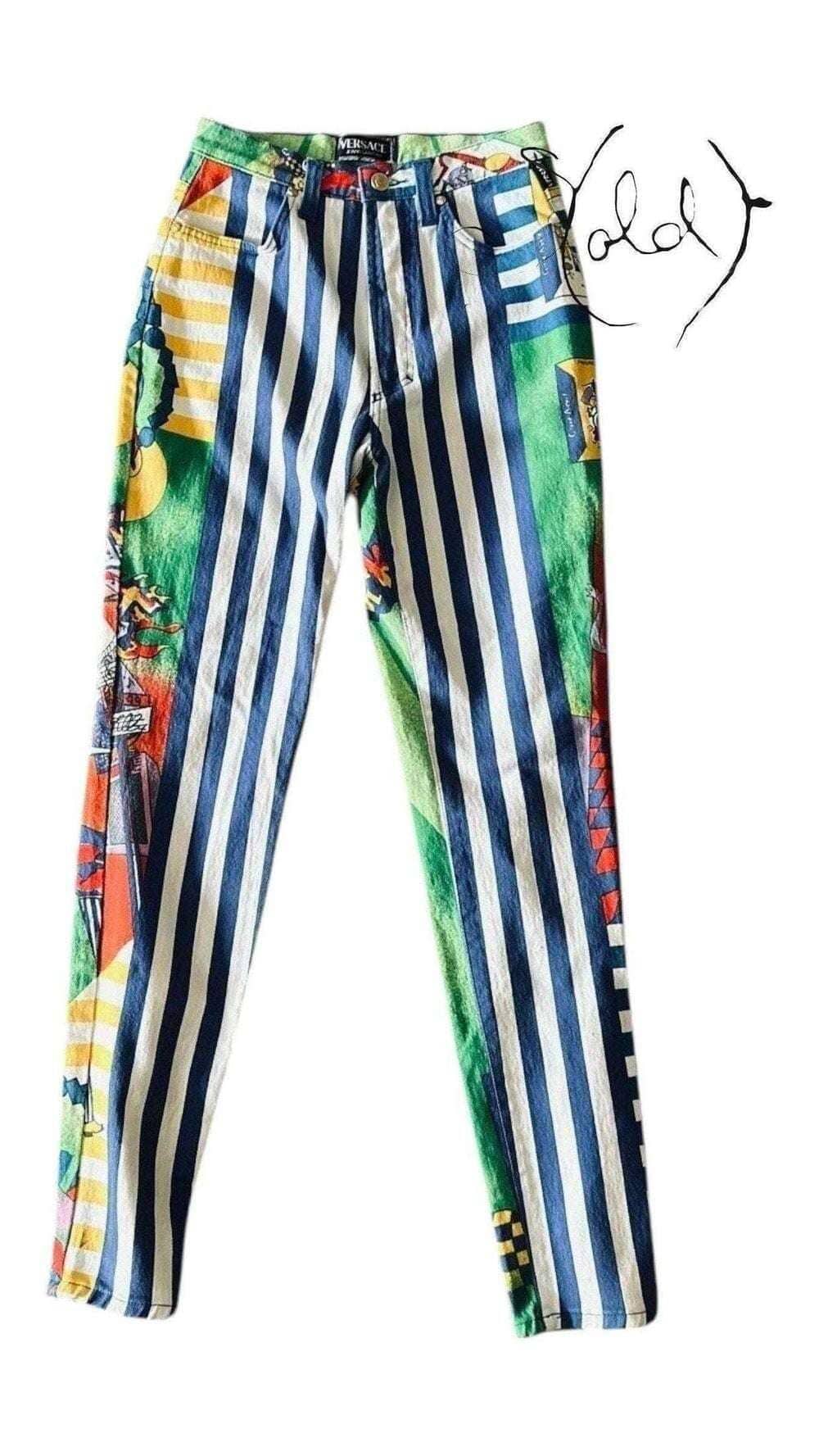 1992 Versace Jazz Age Jeans – Vintage Couture, Interior view | Sold Attire