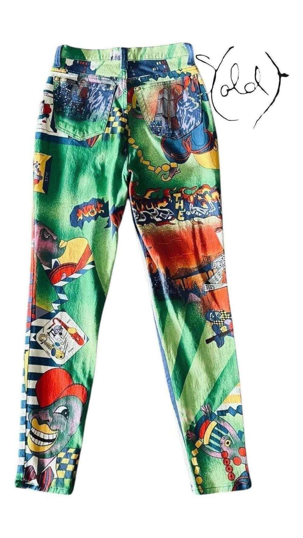 1992 Versace Jazz Age Jeans – Vintage Couture, Back view | Sold Attire