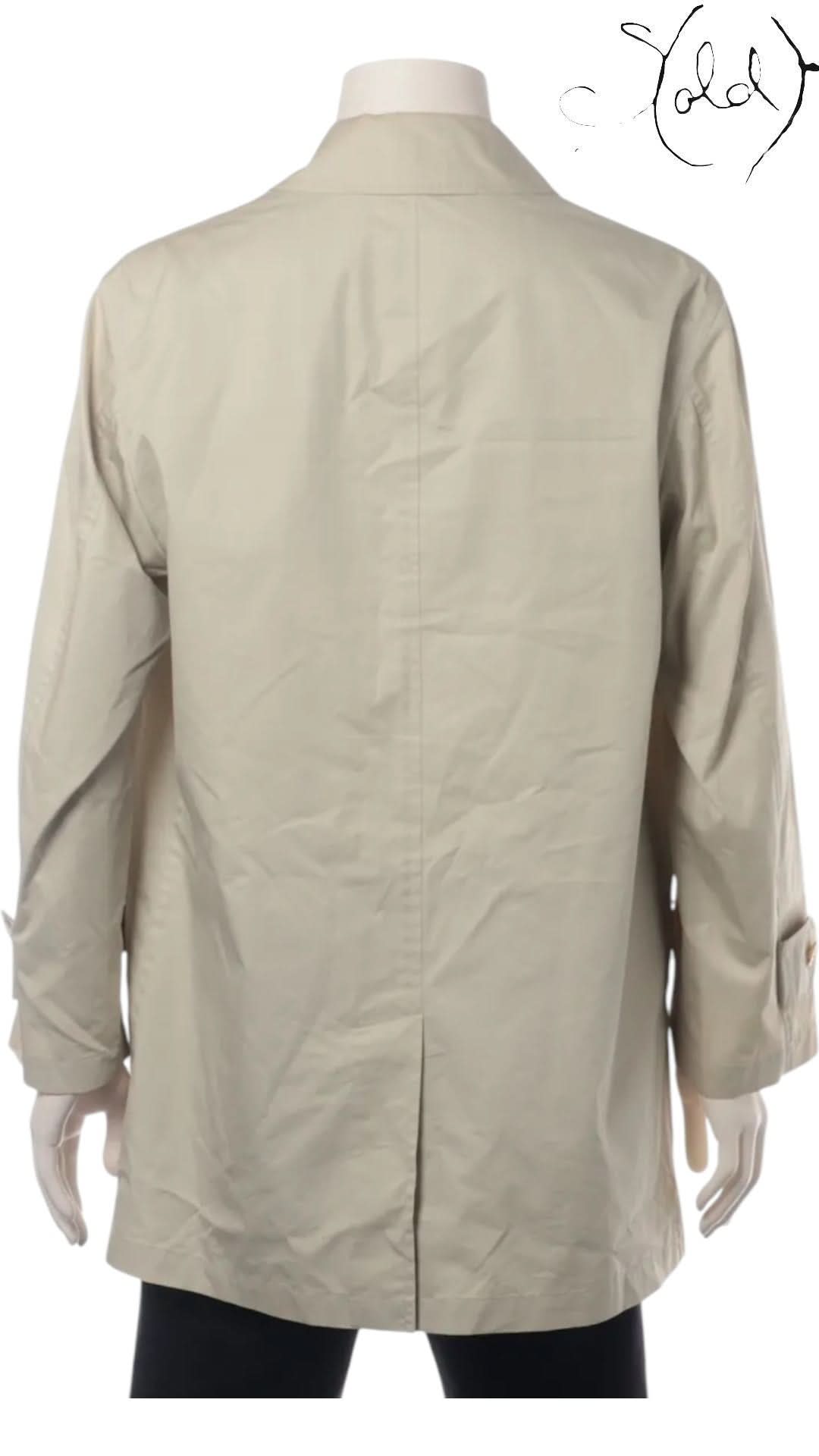 Burberry London Cotton Balmacaan Coat Size S Beige Made in Japan | Sold Attire