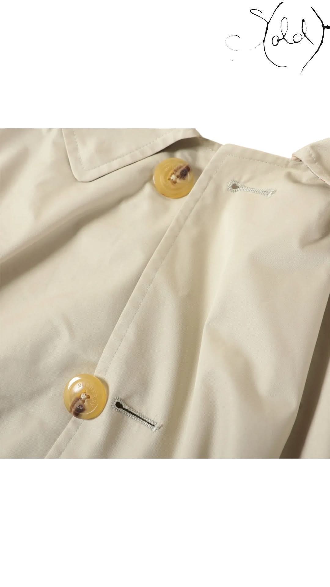 Burberry London Cotton Balmacaan Coat Size S Beige Made in Japan | Sold Attire