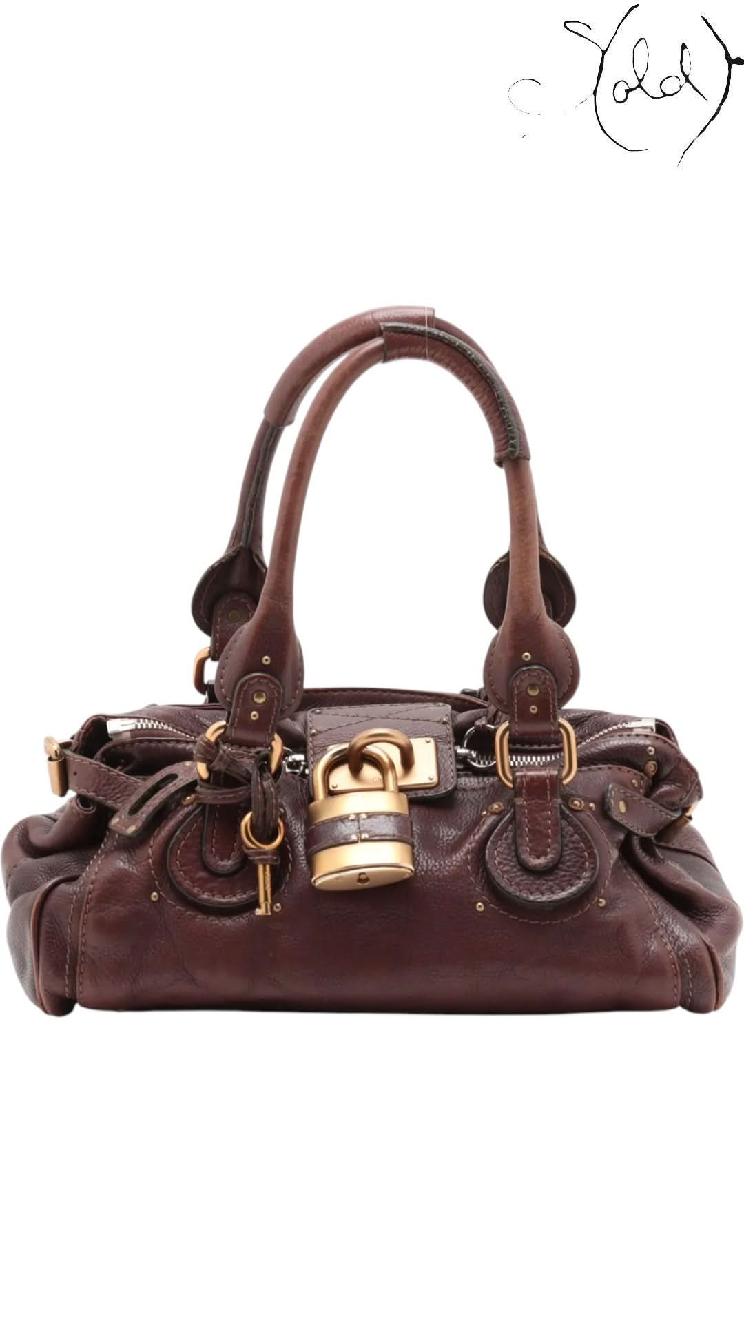 Chloé Paddington Brown Leather IT Bag Signature Padlock 2000s Icon | Sold Attire