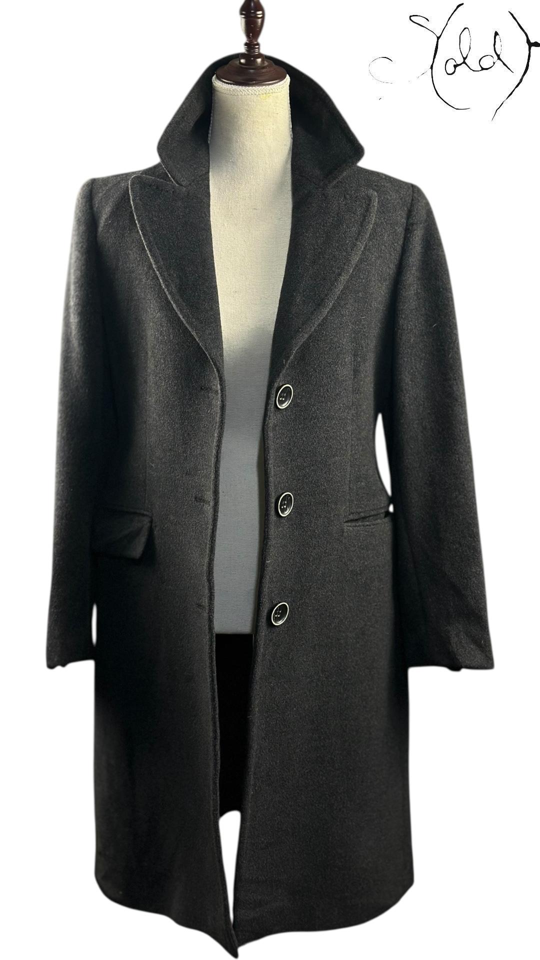 Antonio Fusco Dead-Stock Angora Wool Coat, Back view | Sold Attire