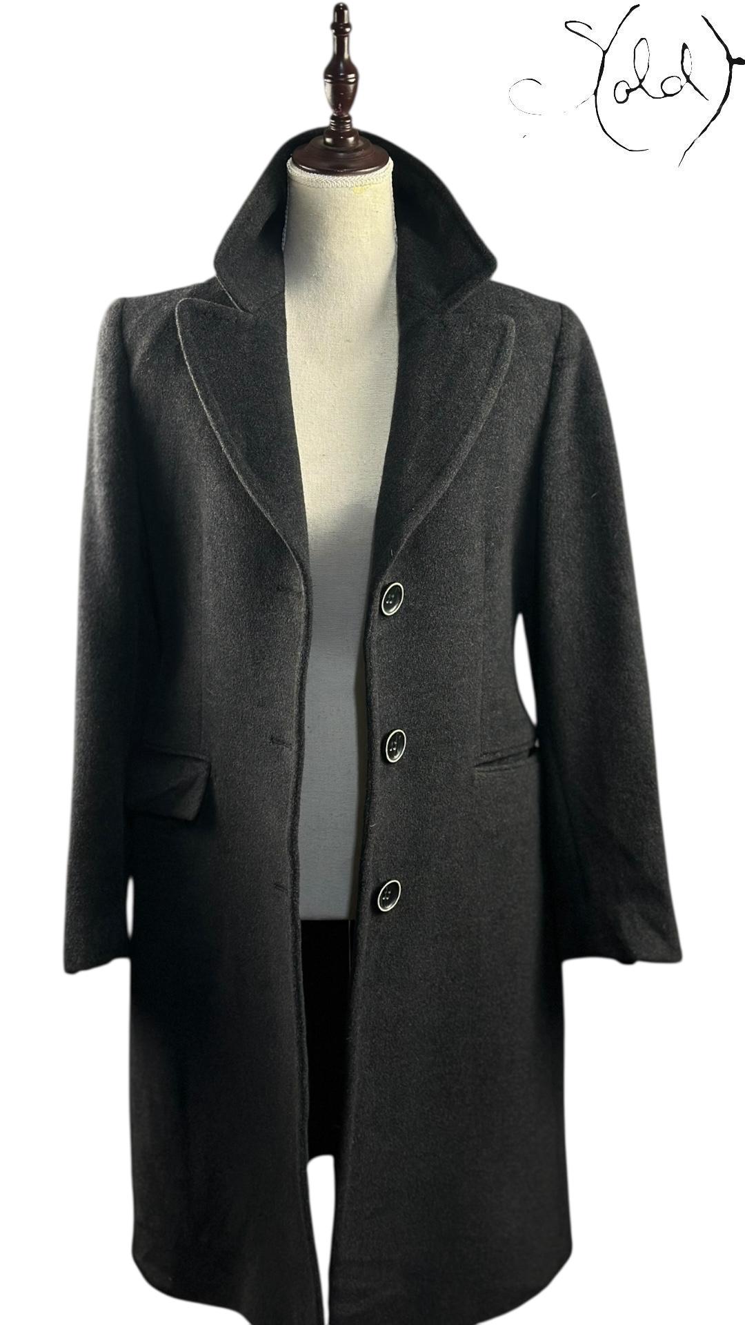 Antonio Fusco Dead-Stock Angora Wool Coat, Interior view | Sold Attire