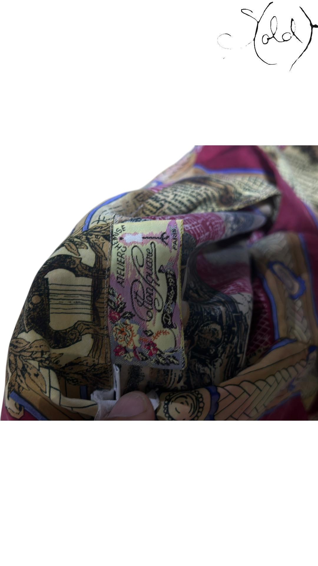 Ateliers Prestige Paris Pure Silk Baroque Print Shirt, Hardware detail | Sold Attire