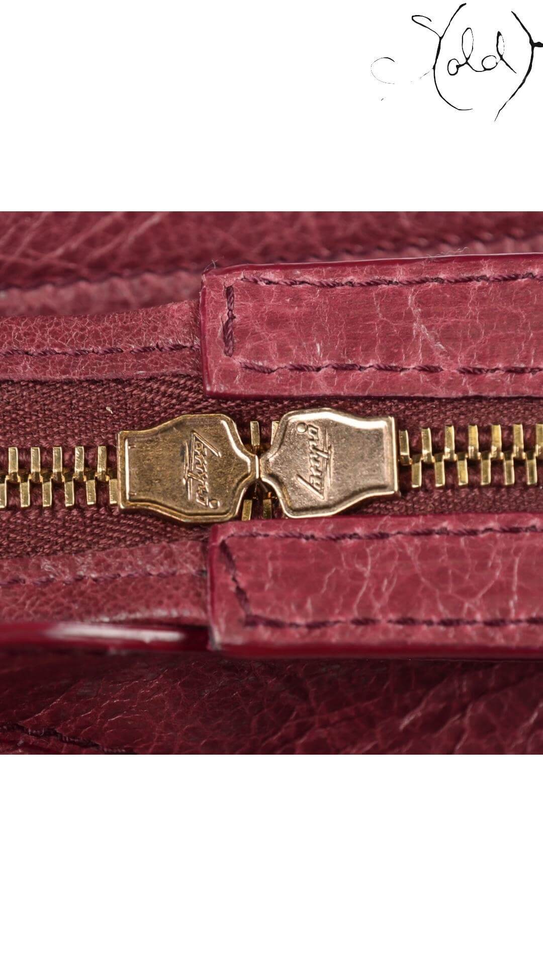 BALENCIAGA Agneau Giant 12 City – Cassis with Rose Gold Hardware, Hardware detail | Sold Attire