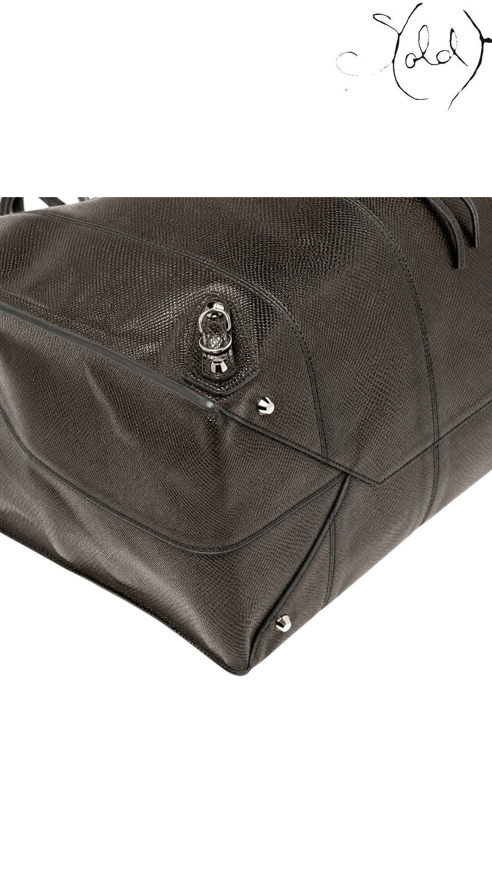 Balenciaga Papier A4 grey karung tote corner hardware detail