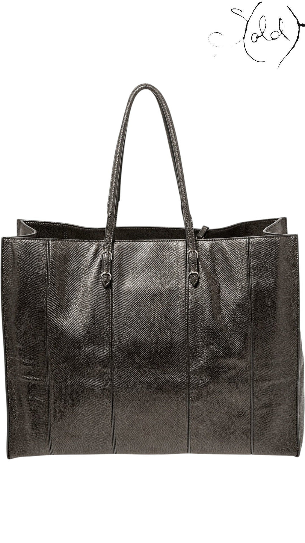 Balenciaga Papier A4 grey karung tote back view