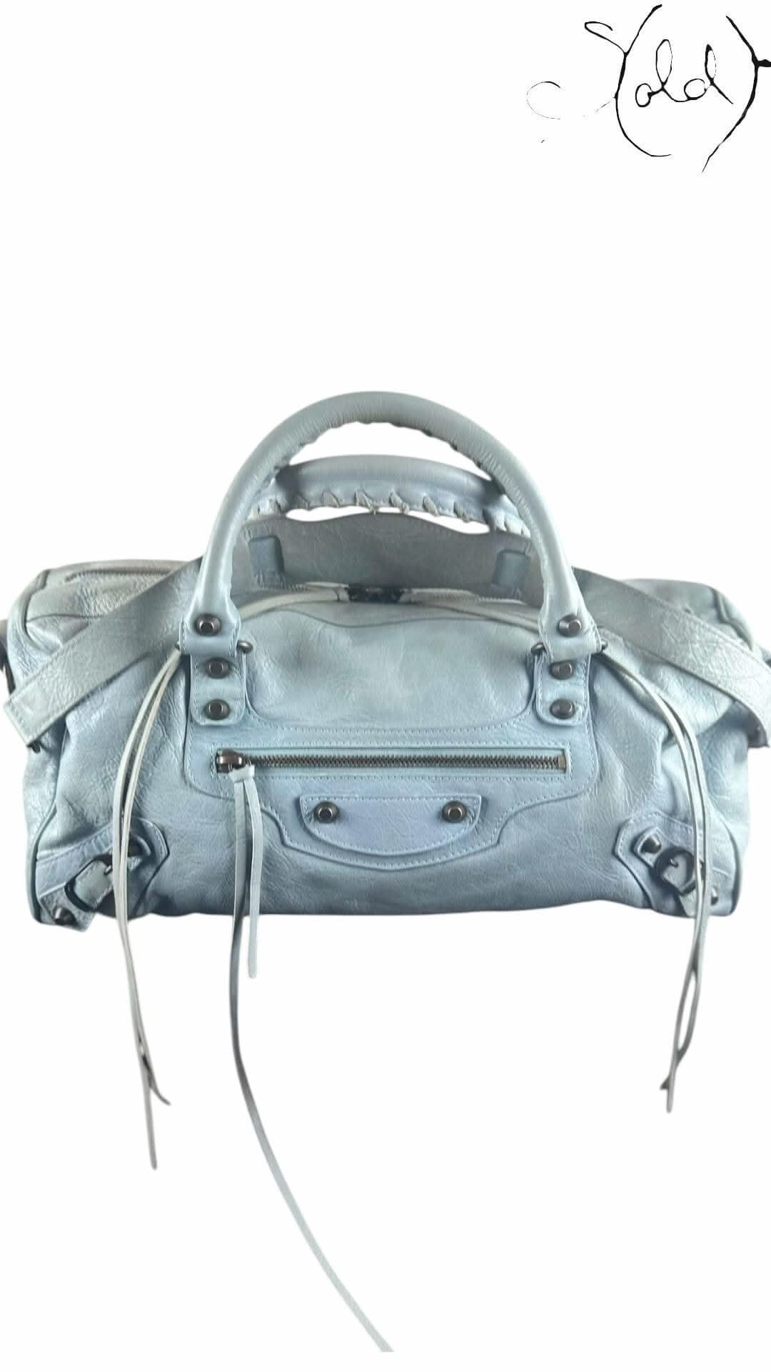 Balenciaga Classic City – Powder Blue Agneau | Sold Attire - Sold Attire