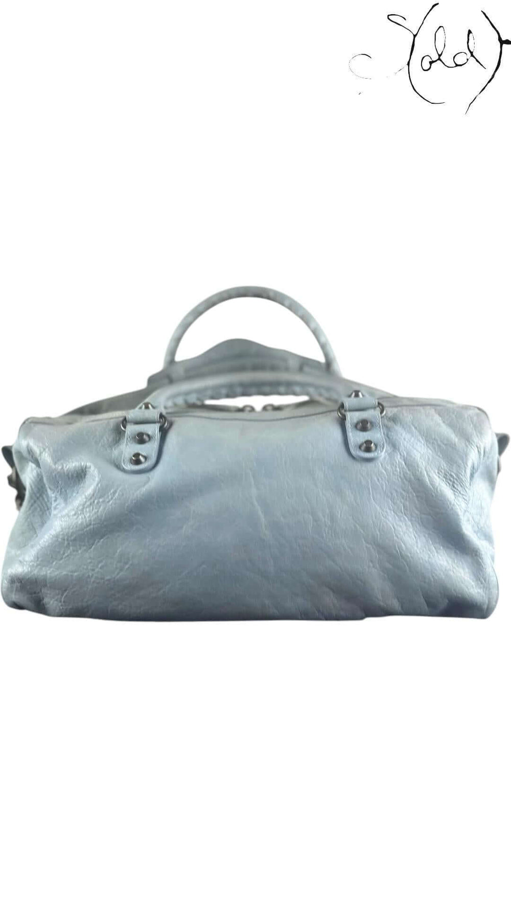 Balenciaga Classic City – Powder Blue Agneau, Back view | Sold Attire
