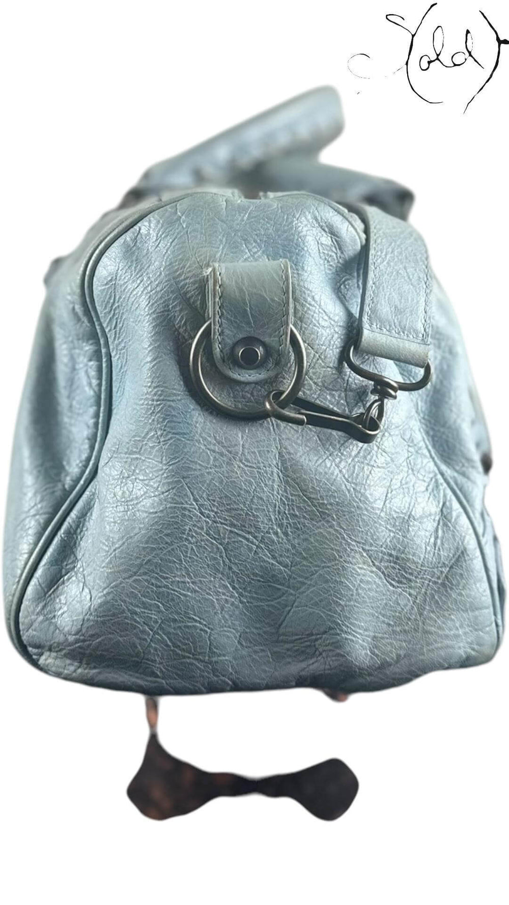 Balenciaga Classic City – Powder Blue Agneau, Interior view | Sold Attire