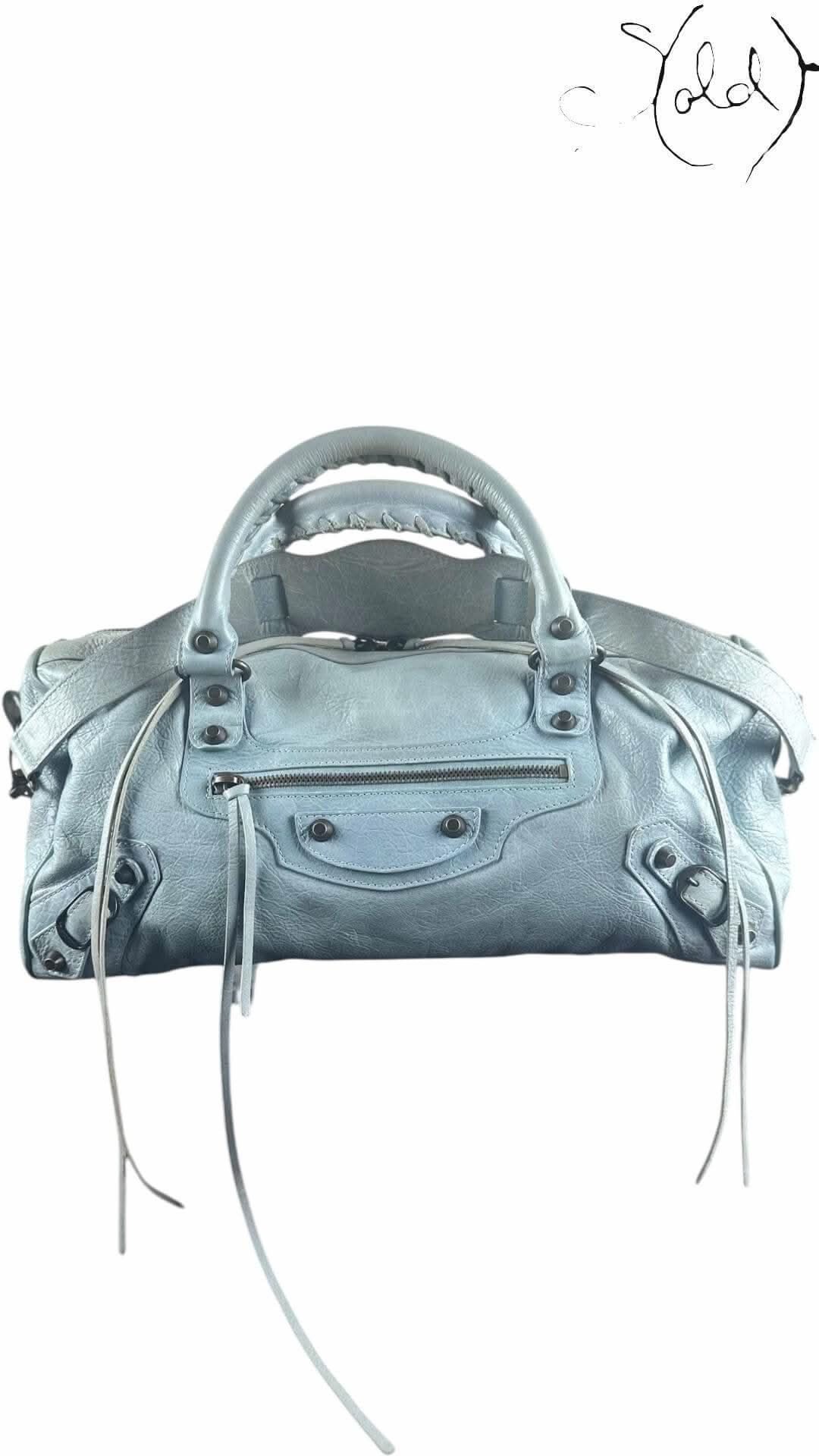 Balenciaga Classic City – Powder Blue Agneau | Sold Attire - Sold Attire