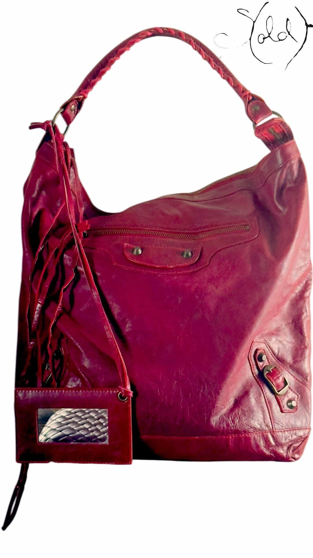 Balenciaga Classic Day Hobo – Rouge Chevre Icon | Sold Attire - Sold Attire