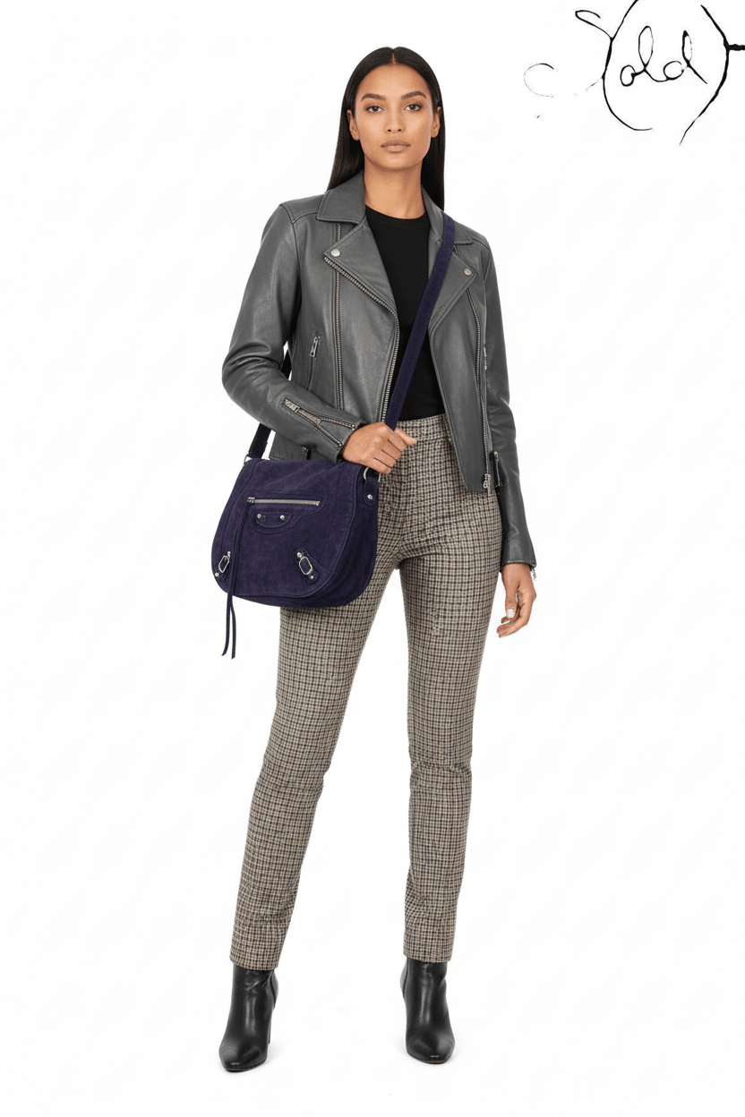 Balenciaga Motocross Neo Folk Purple Suede 2013 FW Runway, Base view | Sold Attire