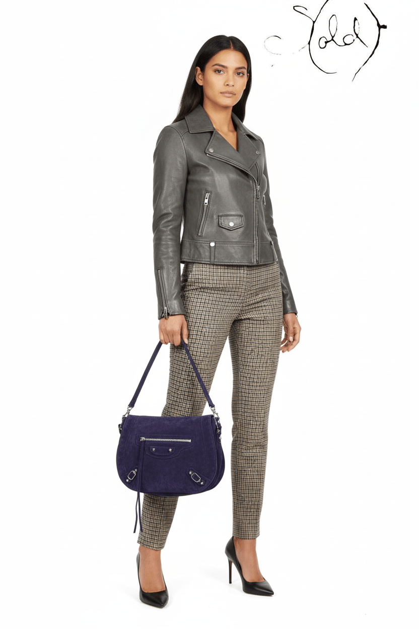 Balenciaga Motocross Neo Folk Purple Suede 2013 FW Runway, Side view | Sold Attire