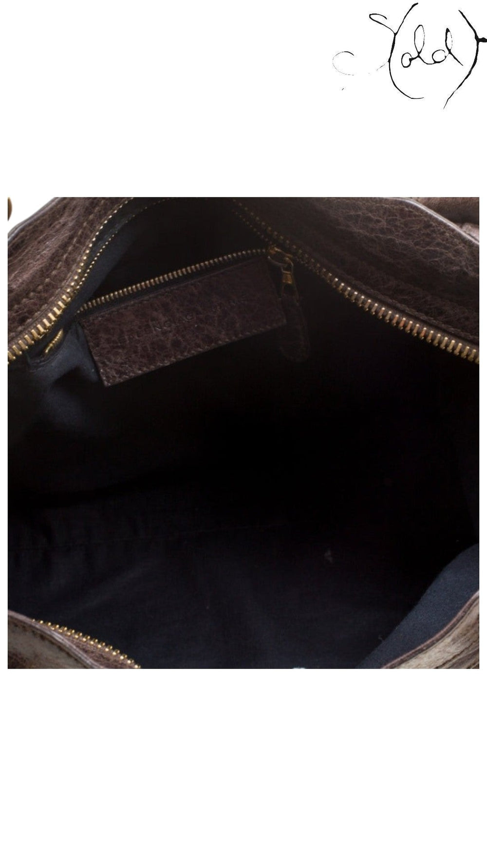 Balenciaga City Giant 21 Mogano brown chevre goatskin black interior - Sold Attire