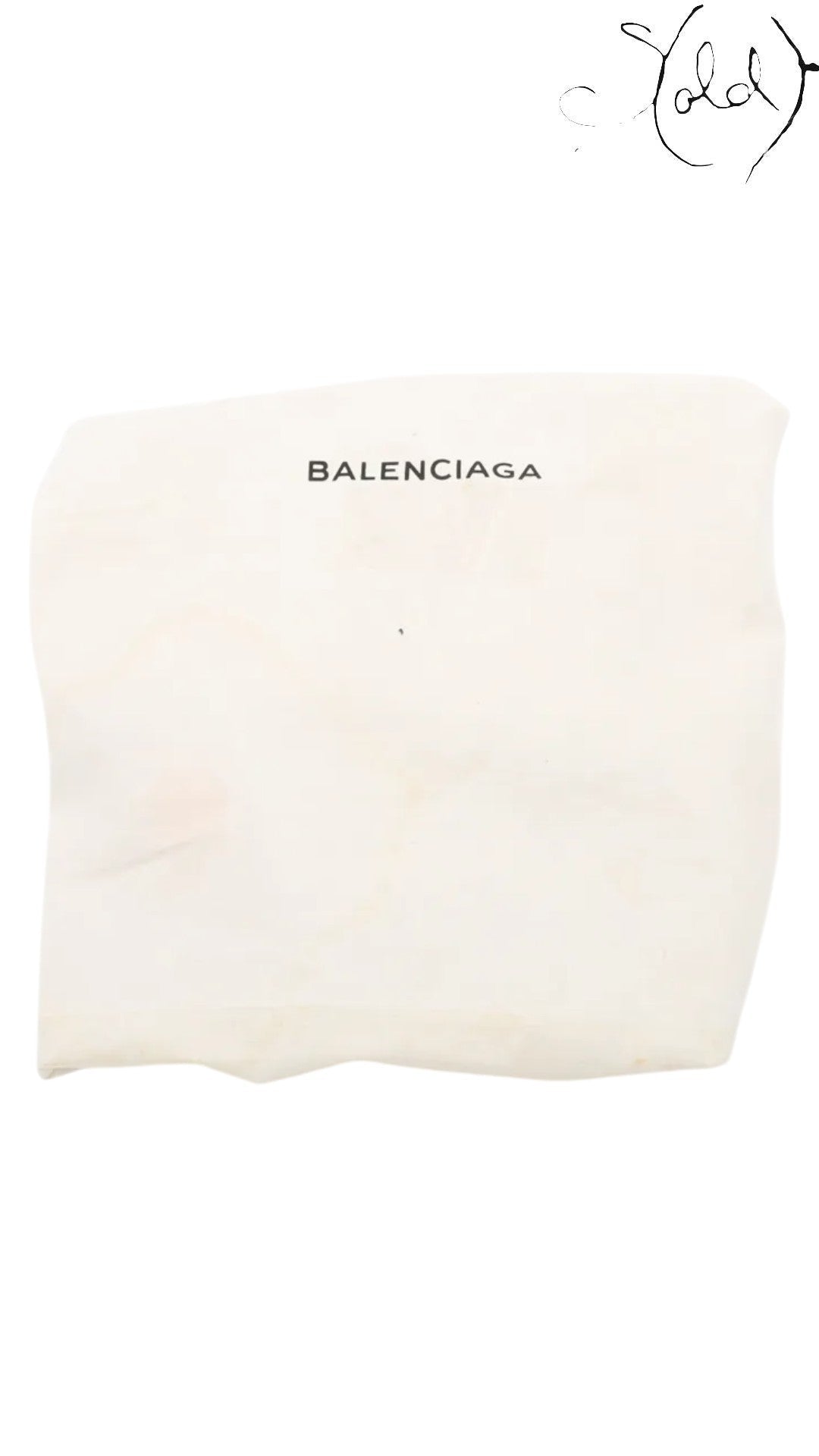 Sold Attire Balenciaga Graffiti City Classic Hardware black lambskin bag with white hand-painted graffiti.