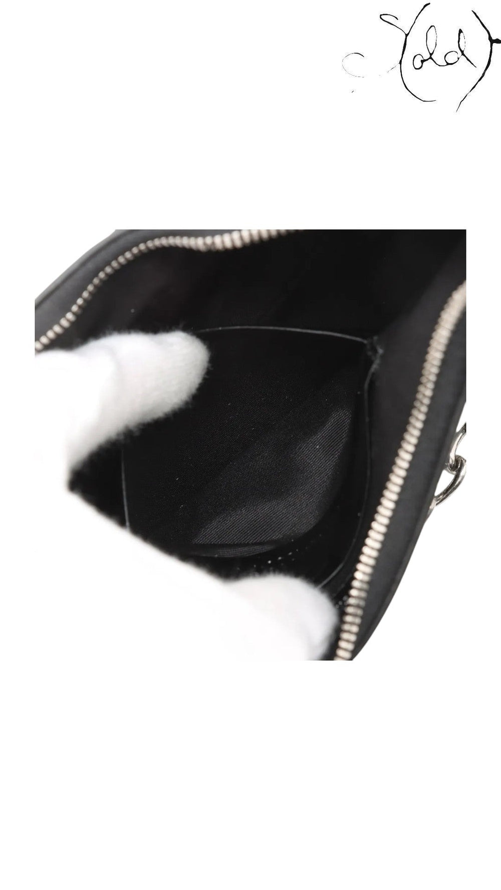 Balenciaga Le Cagole Mini Black Crocodile-Embossed Calfskin Rhinestone Chain 2023, Side view | Sold Attire