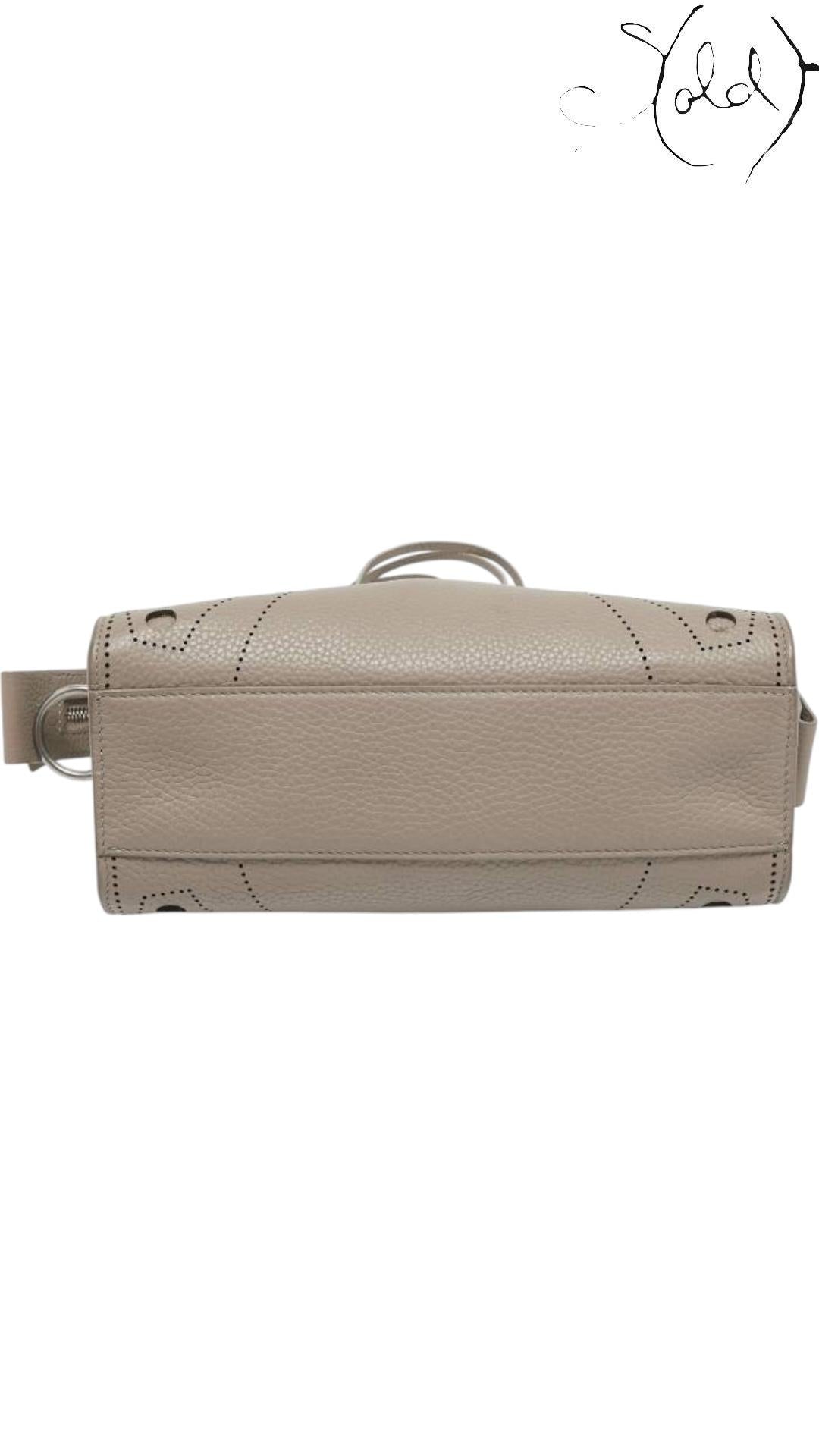 Balenciaga Taupe Leather Blackout Small City Tote, Interior view | Sold Attire
