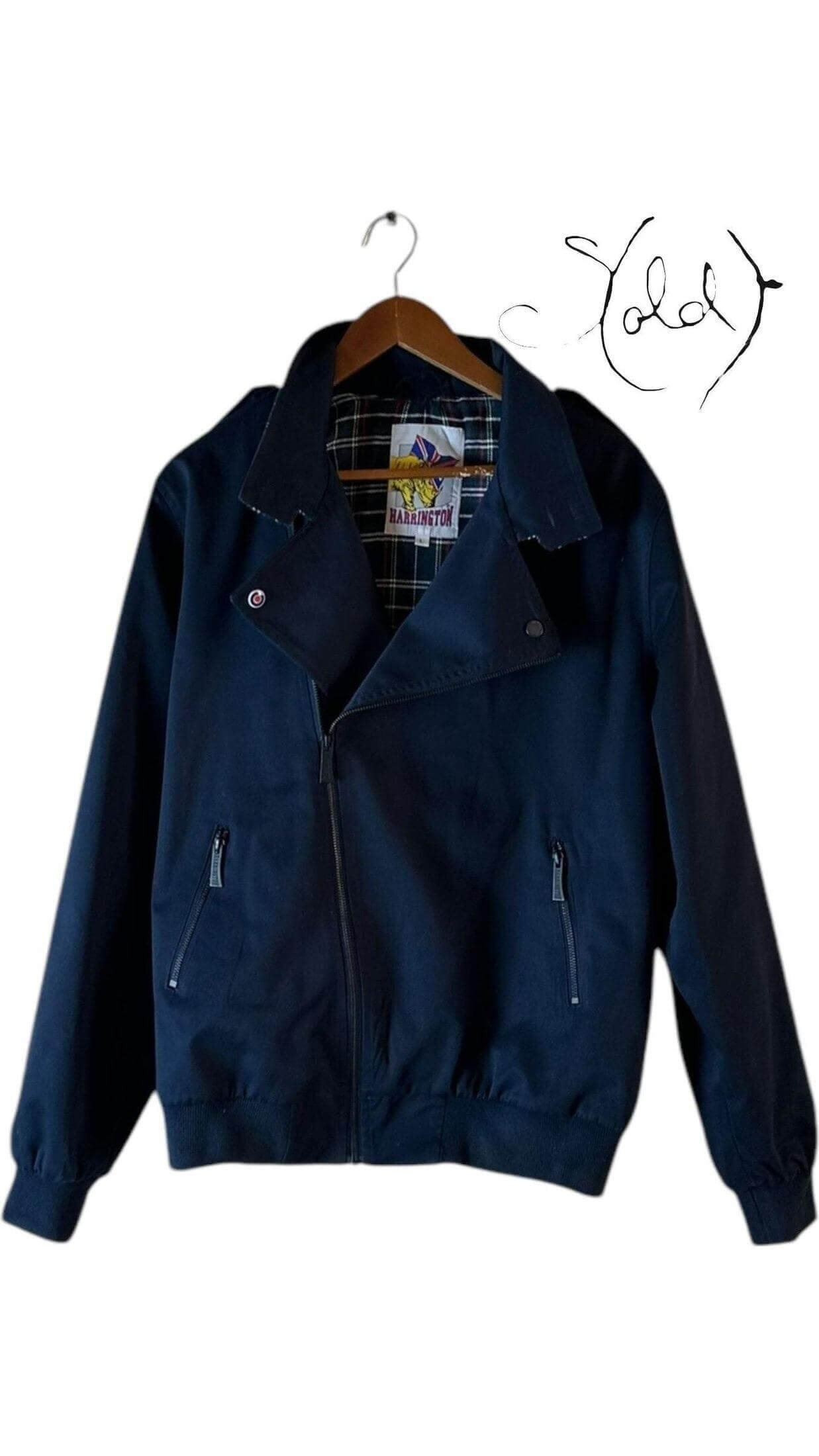 Blue Harrington Jacket – Retro Vibes, Authenticated Pre-Owned | Sold Attire