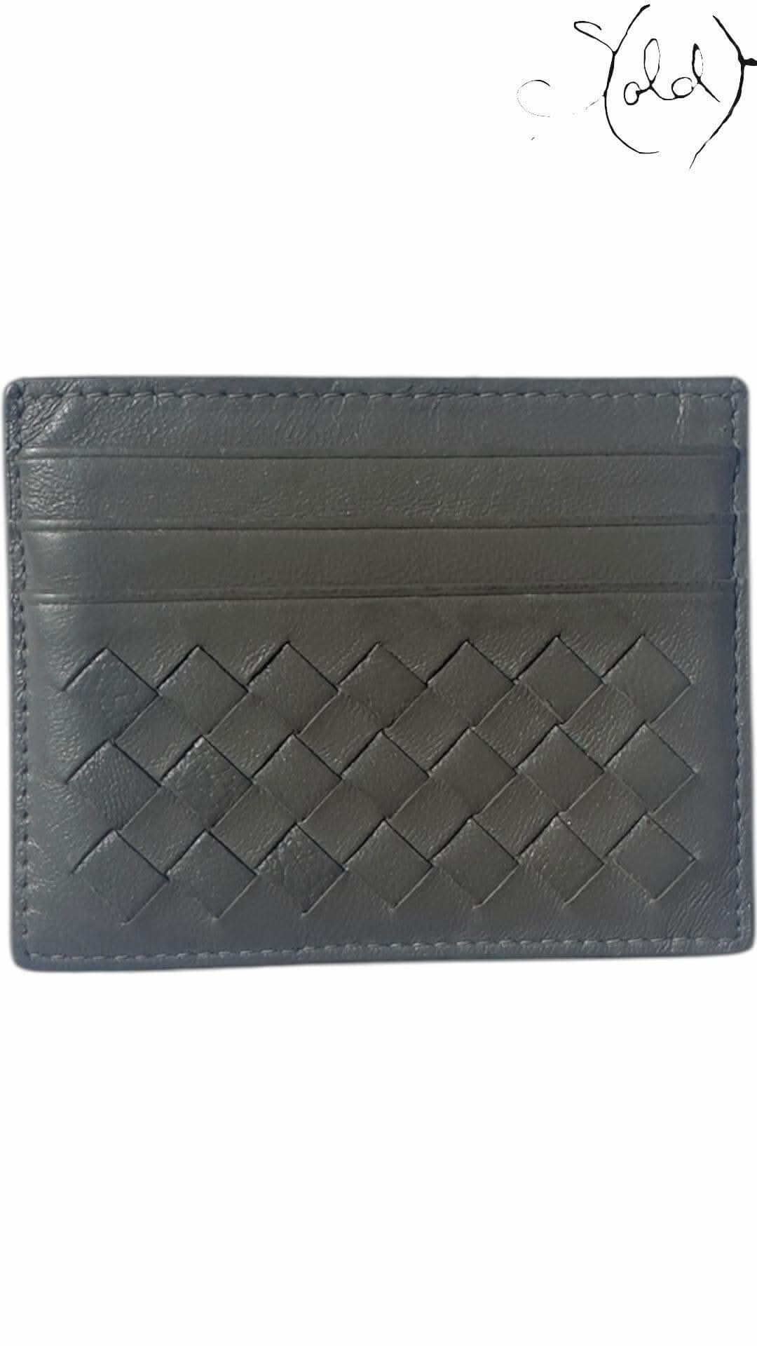 Bottega Intrecciato Cardholder – Grey Nappa | Sold Attire - Sold Attire