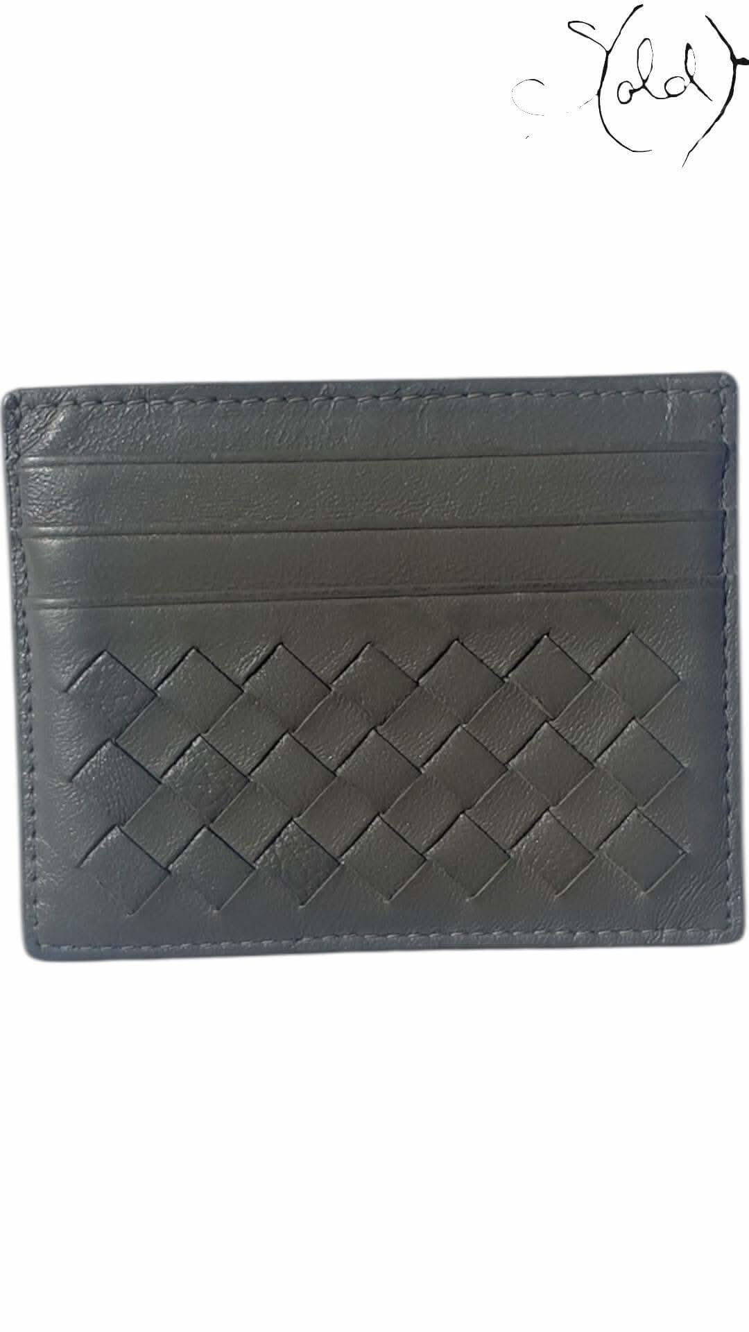 Bottega Intrecciato Cardholder – Grey Nappa | Sold Attire - Sold Attire