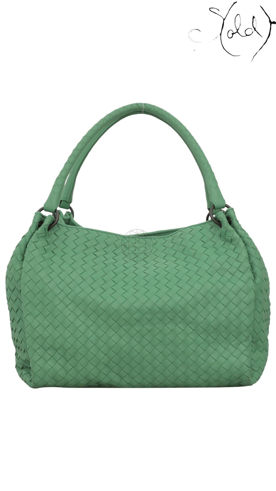 Bottega Veneta Green Intrecciato Shoulder Bag - view 1