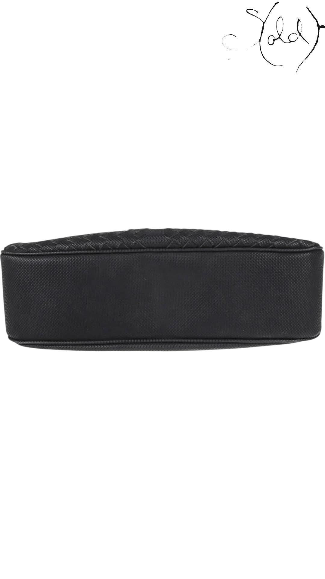 Bottega Veneta Canvas Intrecciato Shoulder Bag | Sold Attire - Sold Attire