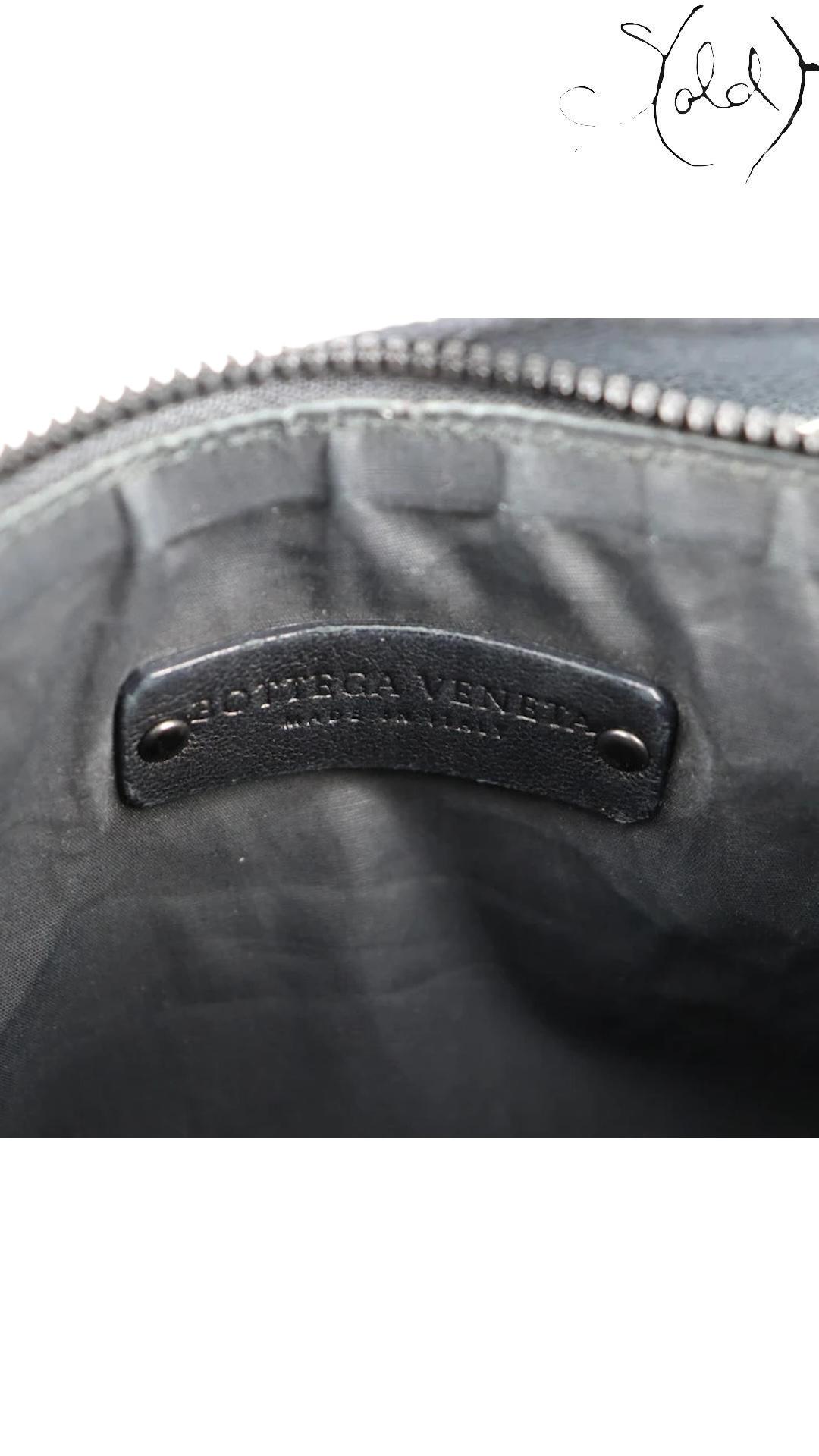 Bottega Veneta Canvas Intrecciato Shoulder Bag — Hardware detail | Sold Attire