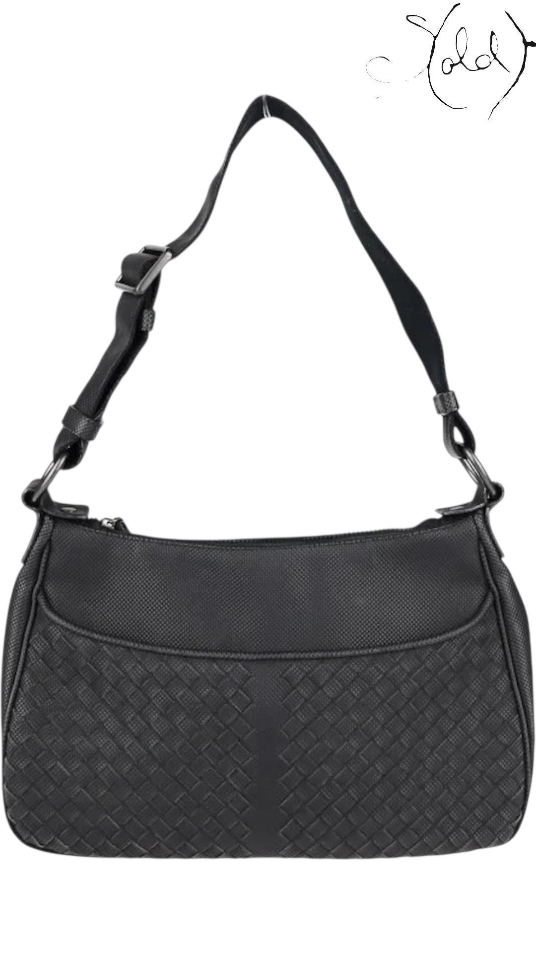 Bottega Veneta Canvas Intrecciato Shoulder Bag — Authenticated Pre-Owned | Sold Attire