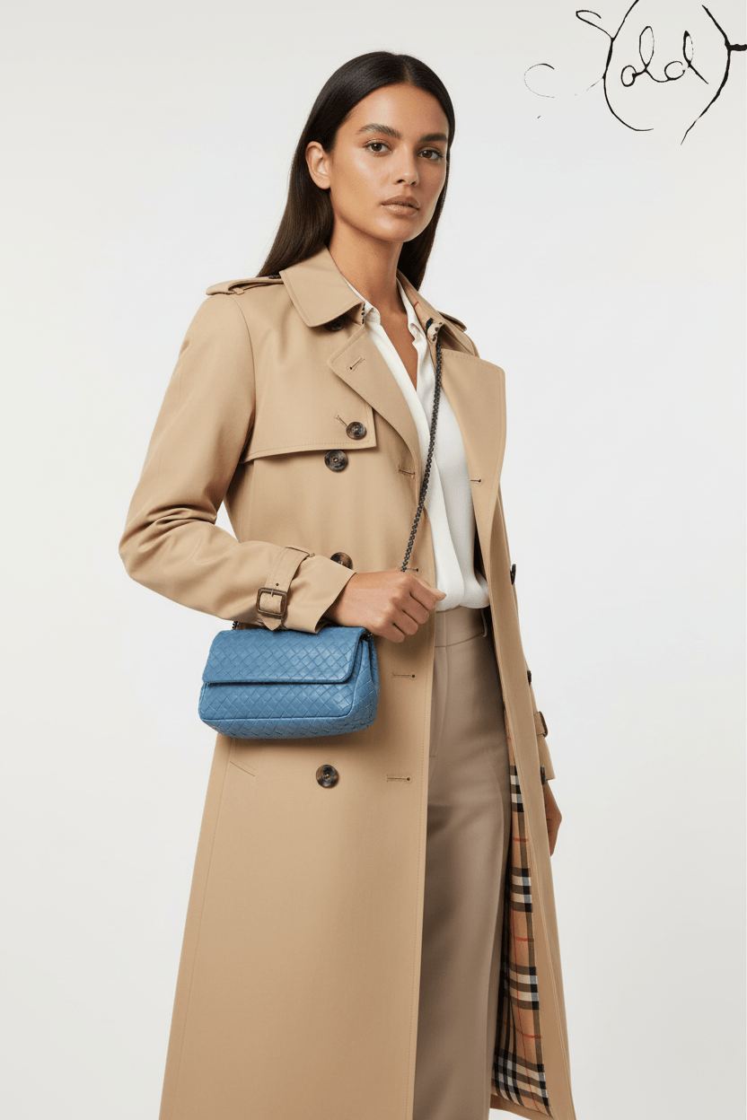 Bottega Veneta Intrecciato Baby Blue Clutch - Convertible Shoulder Bag, Base view | Sold Attire