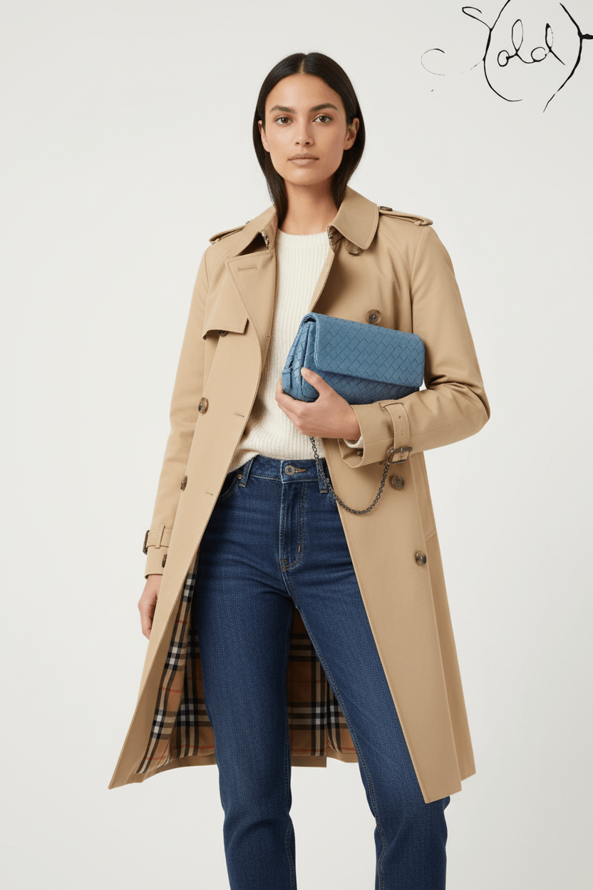 Bottega Veneta Intrecciato Baby Blue Clutch - Convertible Shoulder Bag, Side view | Sold Attire