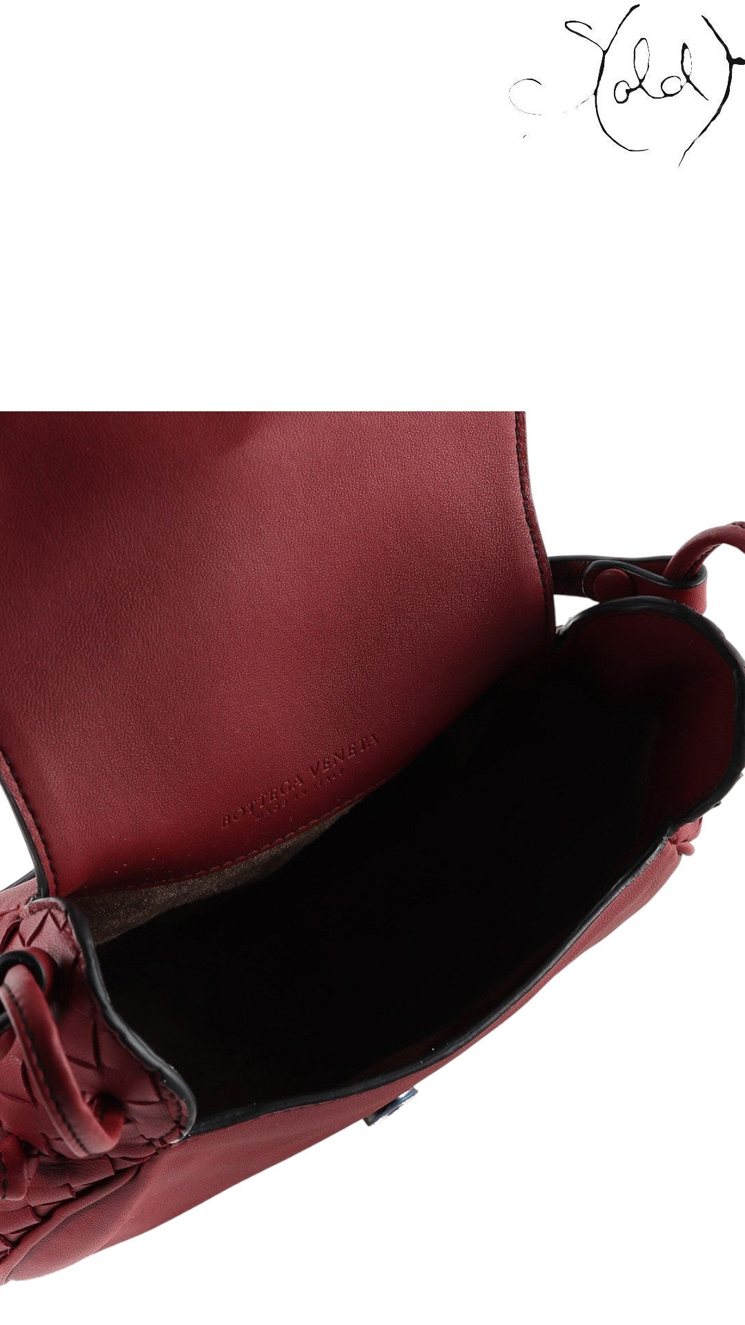 Bottega Veneta Nodini Baccara Rose Intrecciato Crossbody 2010s, Detail view | Sold Attire
