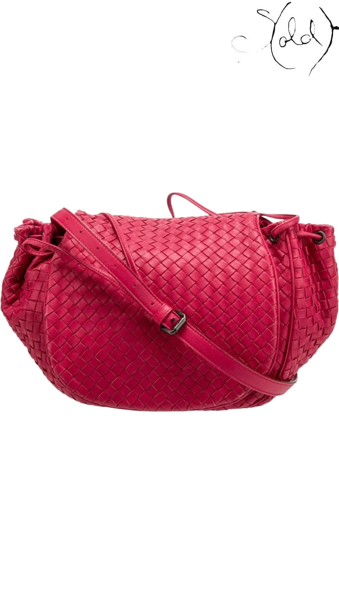Bottega Veneta Crossbody Bag Bottega Veneta Red Intrecciato Flap Crossbody Bag