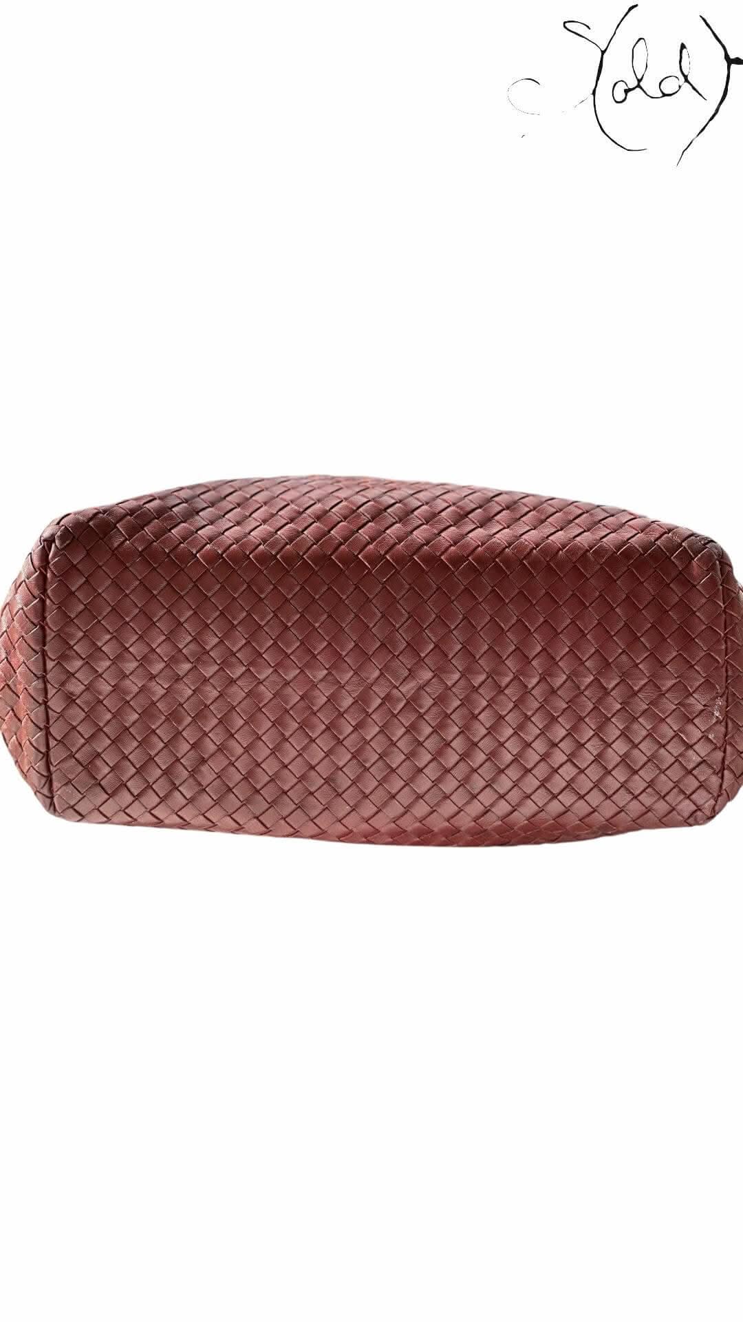 BOTTEGA VENETA Intrecciato Large Roman Handbag – Archival Brunello | Sold Attire - Sold Attire