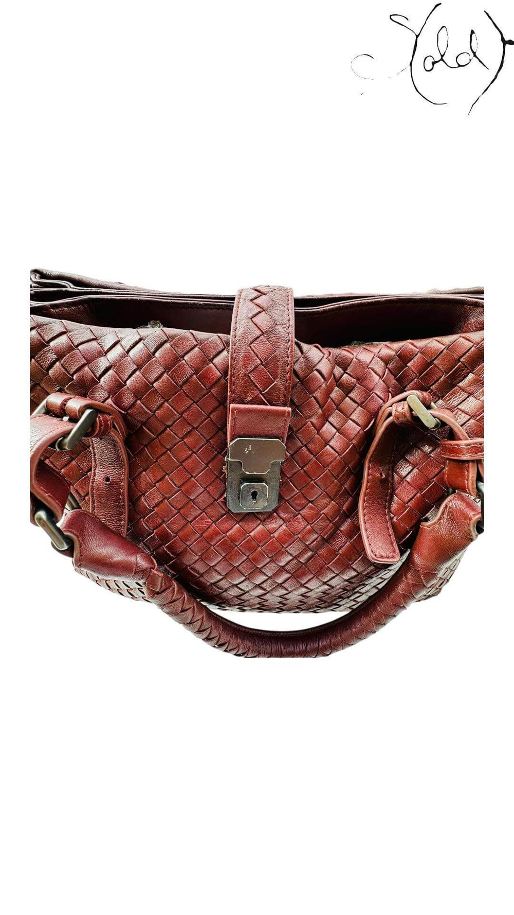 BOTTEGA VENETA Intrecciato Large Roman Handbag – Archival Brunello, Detail view | Sold Attire