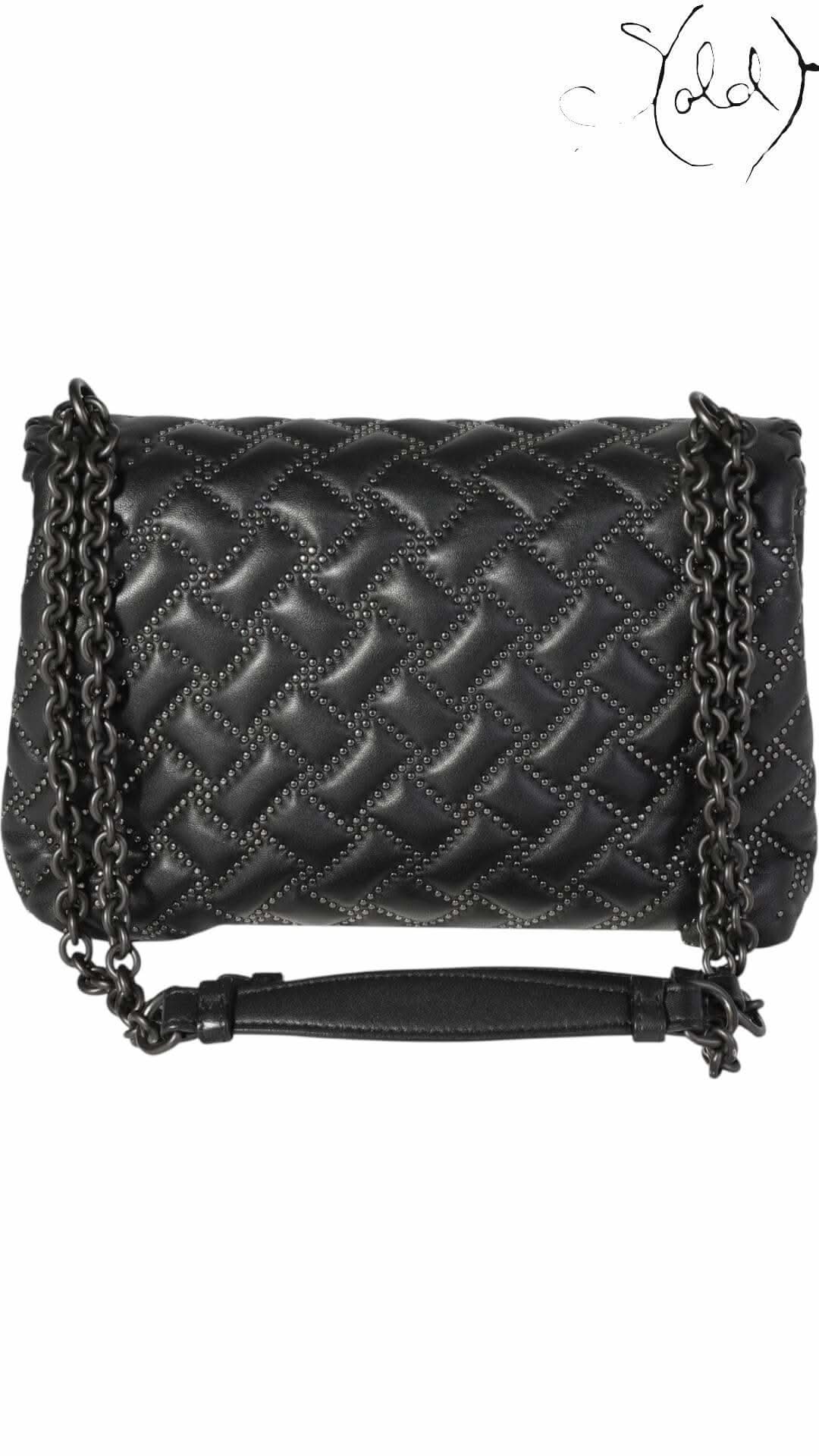 Bottega Veneta Intrecciato Microstuds Bag – Edgy Elegance | Sold Attire - Sold Attire