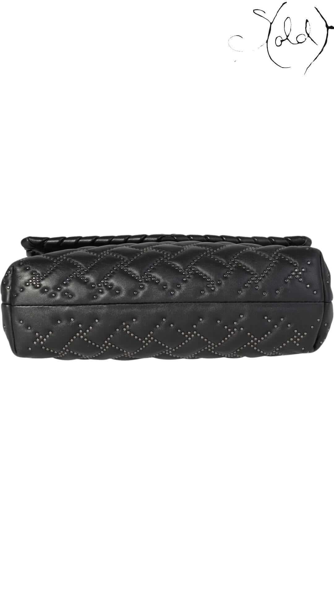 Bottega Veneta Intrecciato Microstuds Bag – Edgy Elegance | Sold Attire - Sold Attire