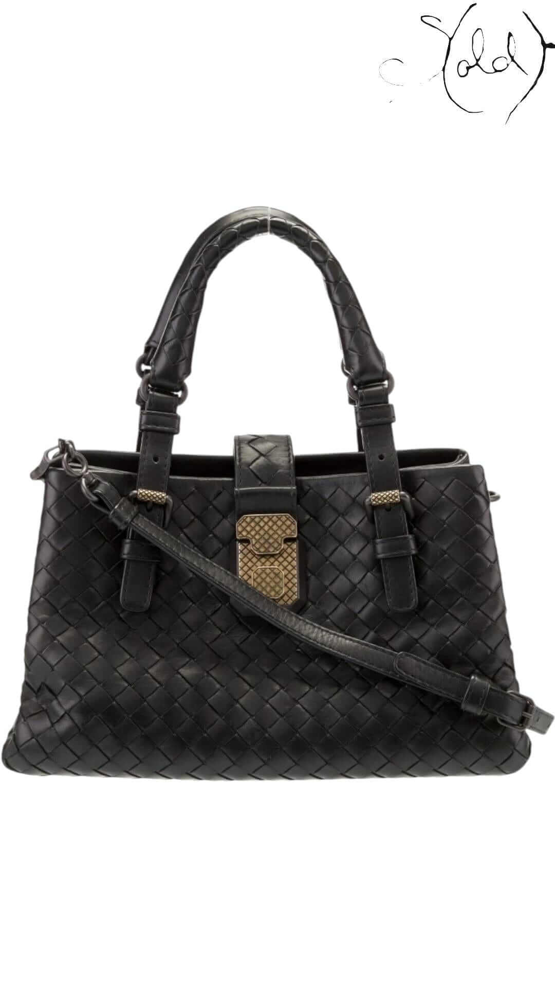 BOTTEGA VENETA Intrecciato Mini Roma – Black Calfskin Weave — Authenticated Pre-Owned | Sold Attire