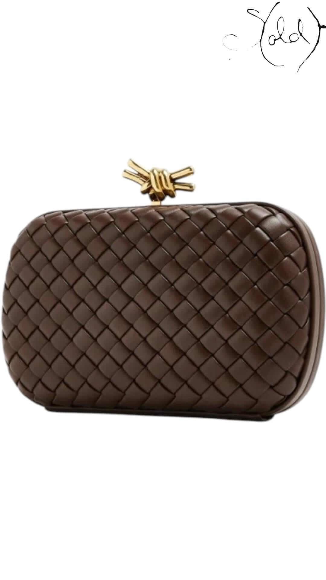 Bottega Veneta Knot Minaudière Burgundy | Sold Attire - Sold Attire