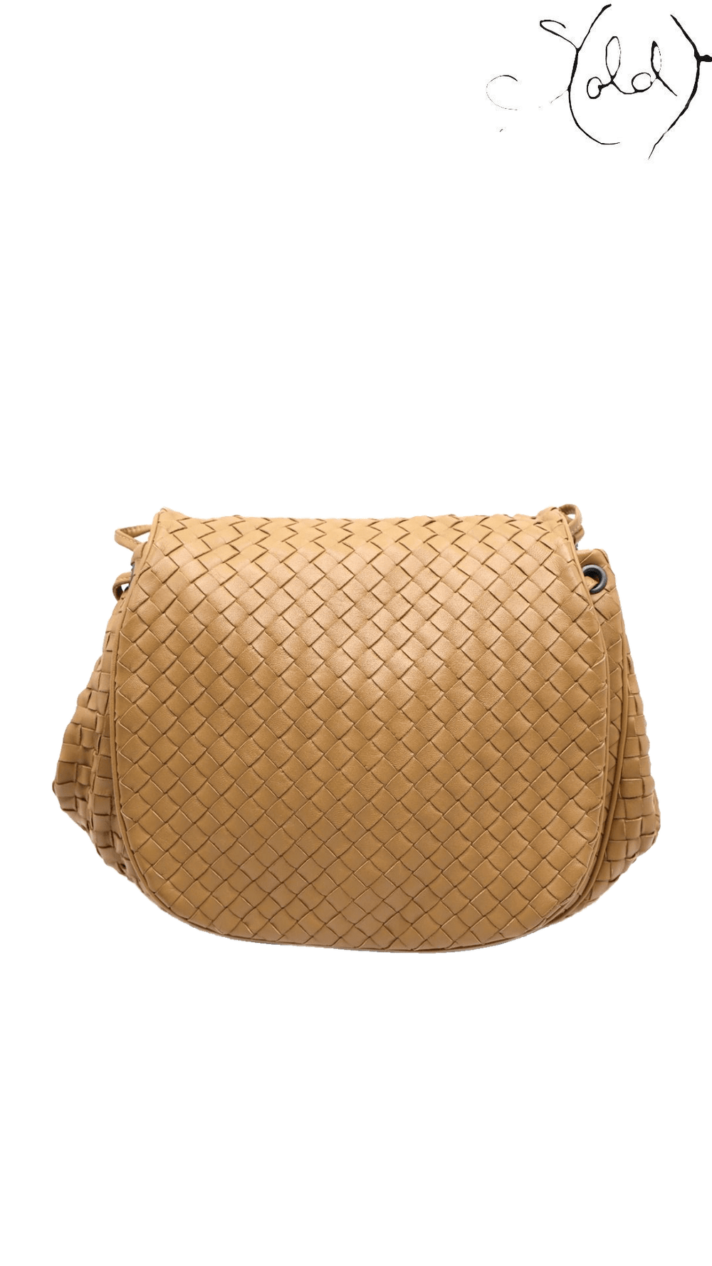 Bottega Veneta Nappa Intrecciato Messenger Flap Noce — bag view 2