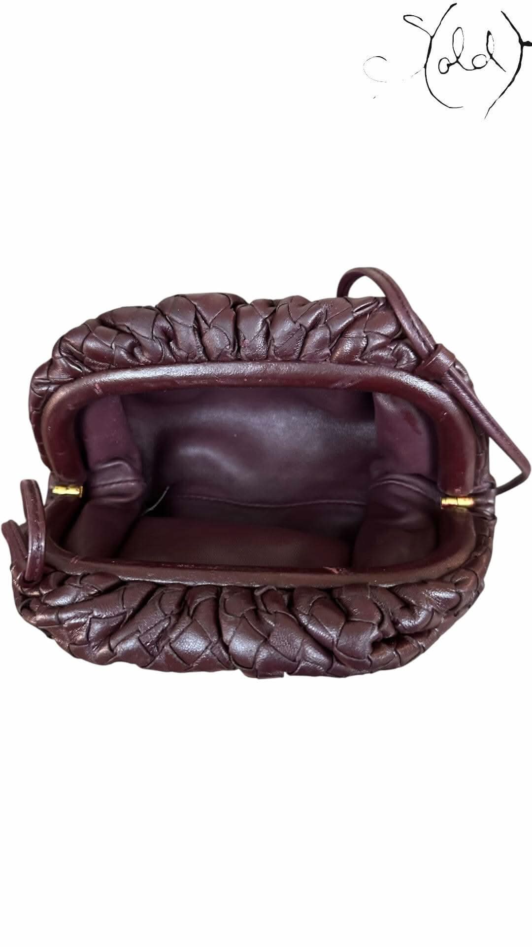 Bottega Veneta Mini Pouch Marsala Intrecciato – Rare Icon | Sold Attire - Sold Attire