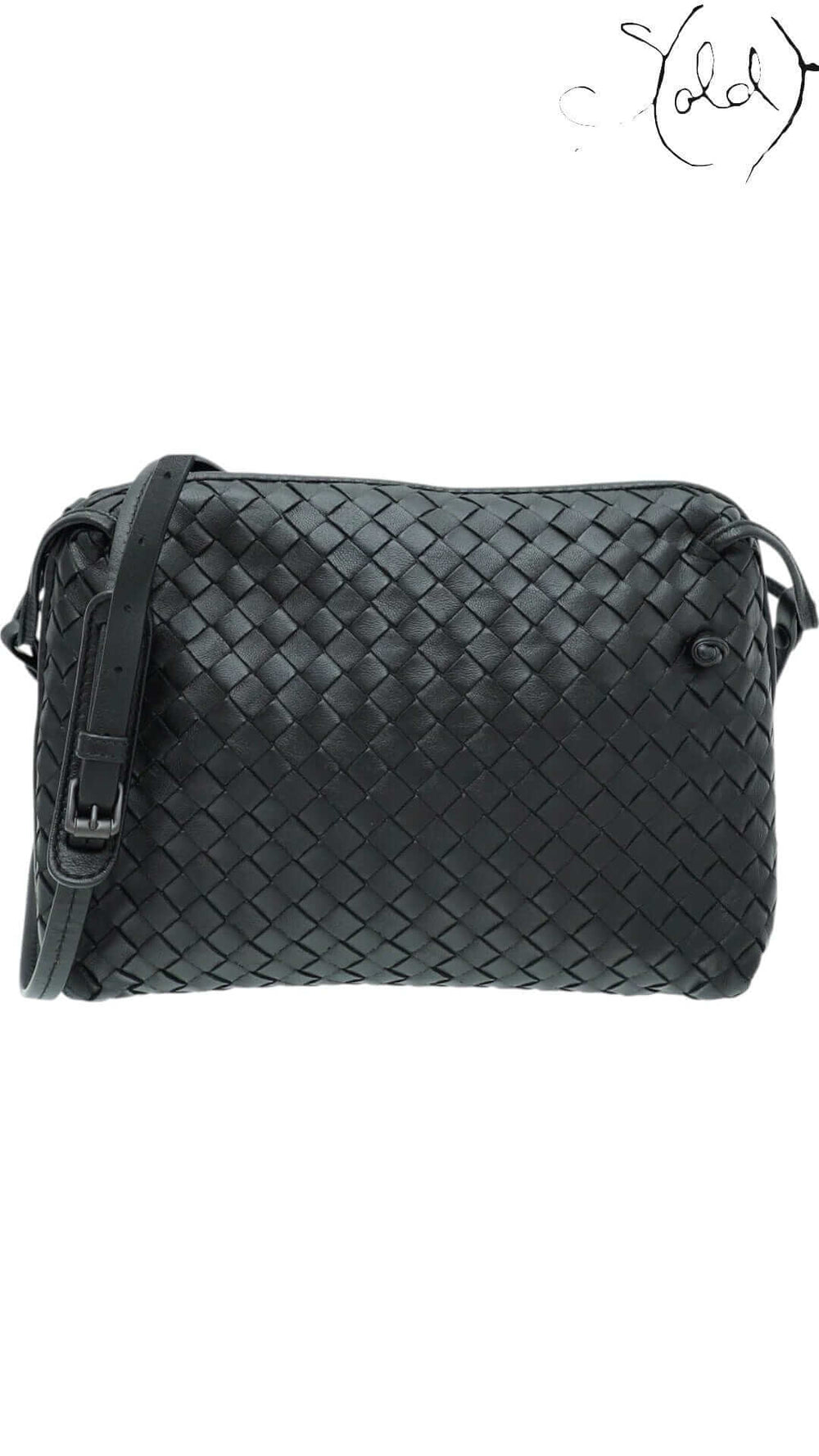 Bottega Veneta Nodini – Black Intrecciato Nappa (Repainted), Interior view | Sold Attire