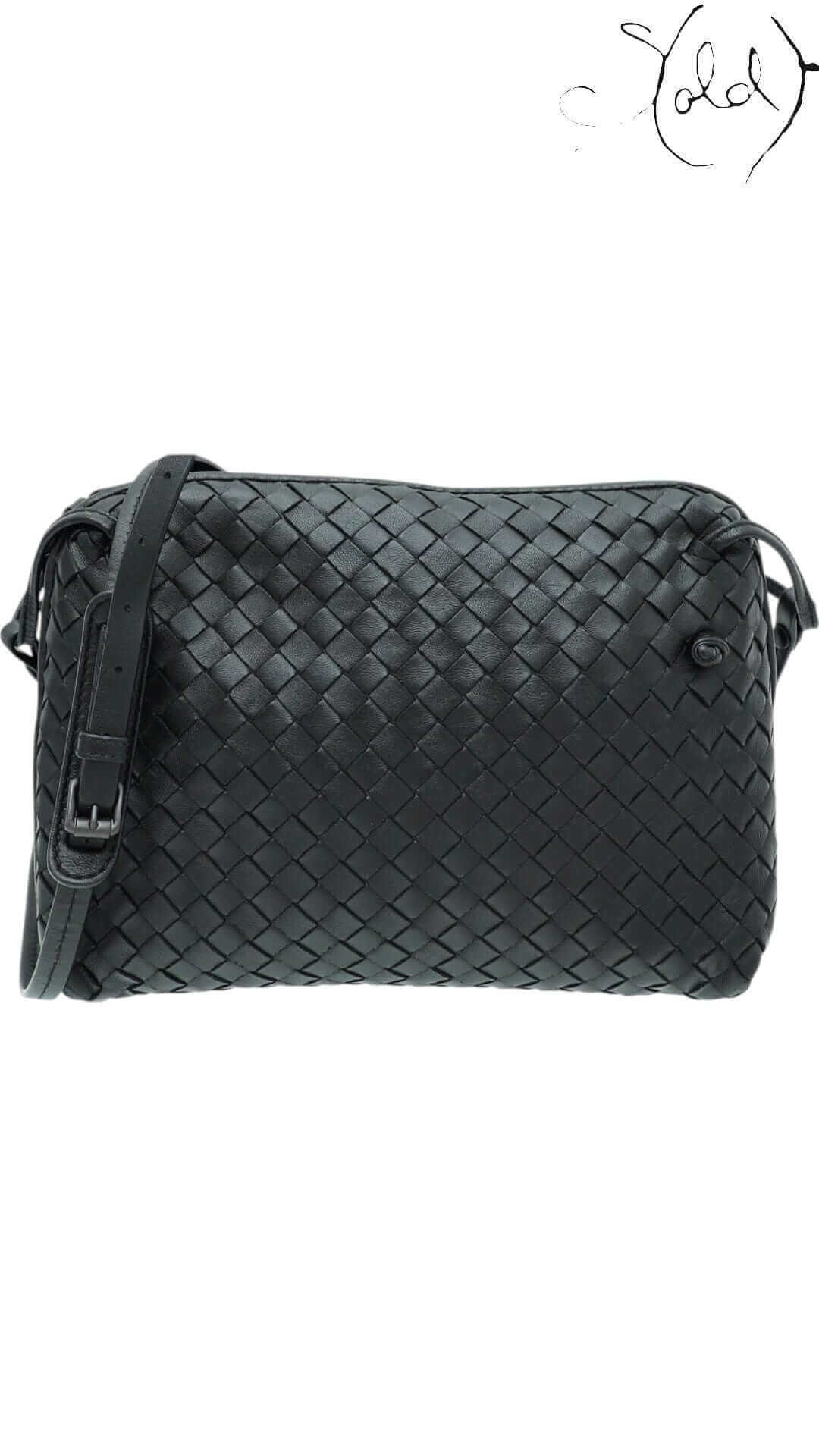 Bottega Veneta Nodini – Black Intrecciato Nappa (Repainted), Interior view | Sold Attire