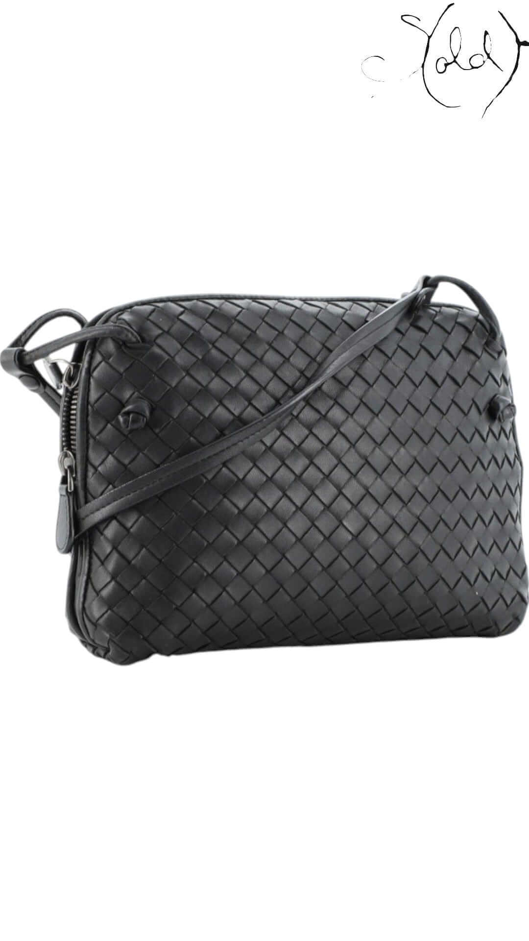 Bottega Veneta Nodini – Black Intrecciato Nappa (Repainted), Back view | Sold Attire