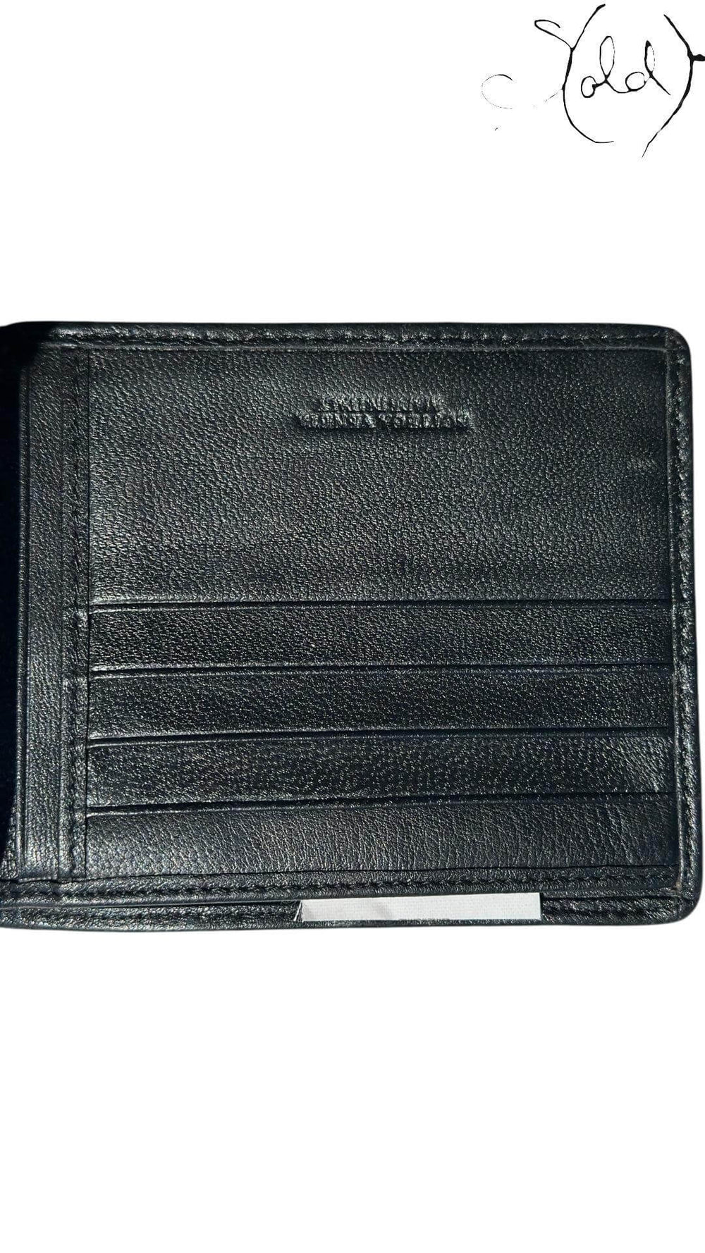Bottega Veneta Piccolo Wallet Intrecciato Black Leather, Back view | Sold Attire