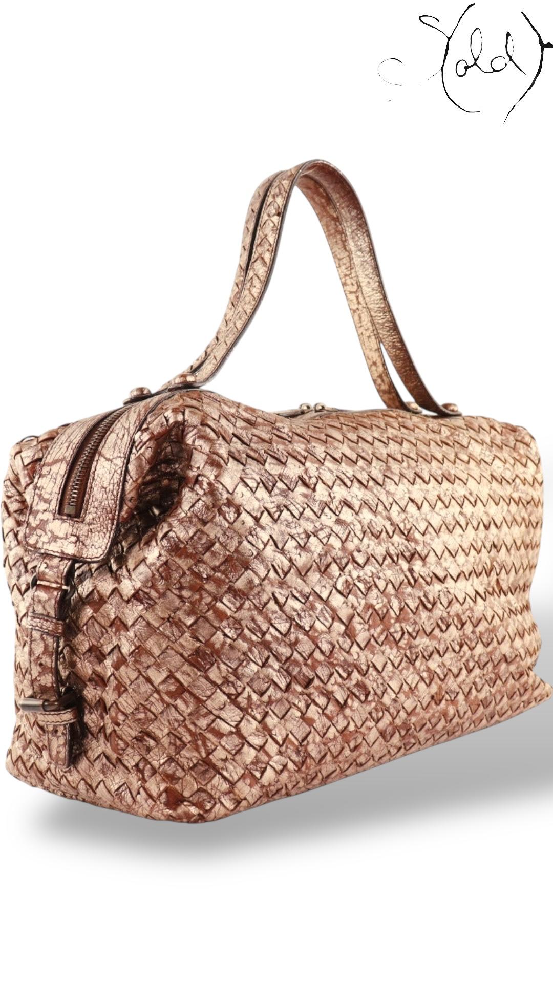 Bottega Veneta Settantasei – Bronze Ostrich Leather, Back view | Sold Attire