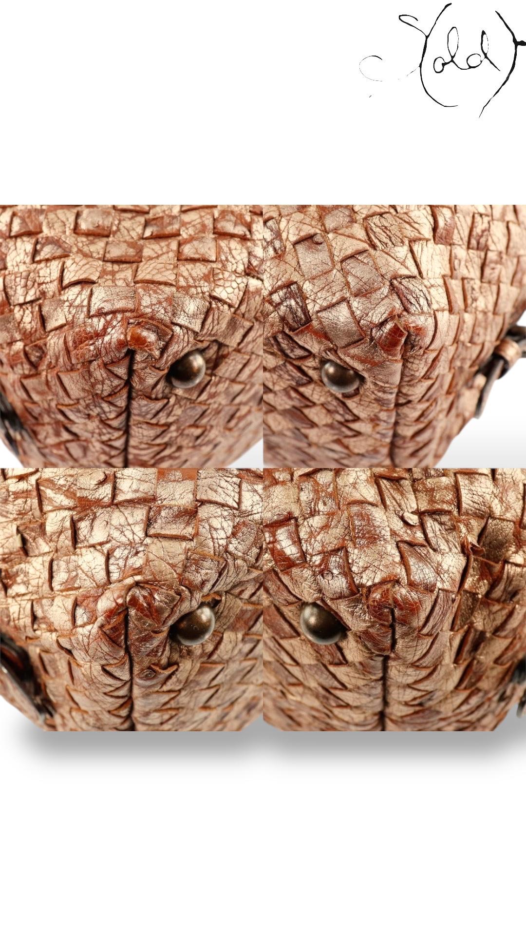 Bottega Veneta Settantasei – Bronze Ostrich Leather, Detail view | Sold Attire