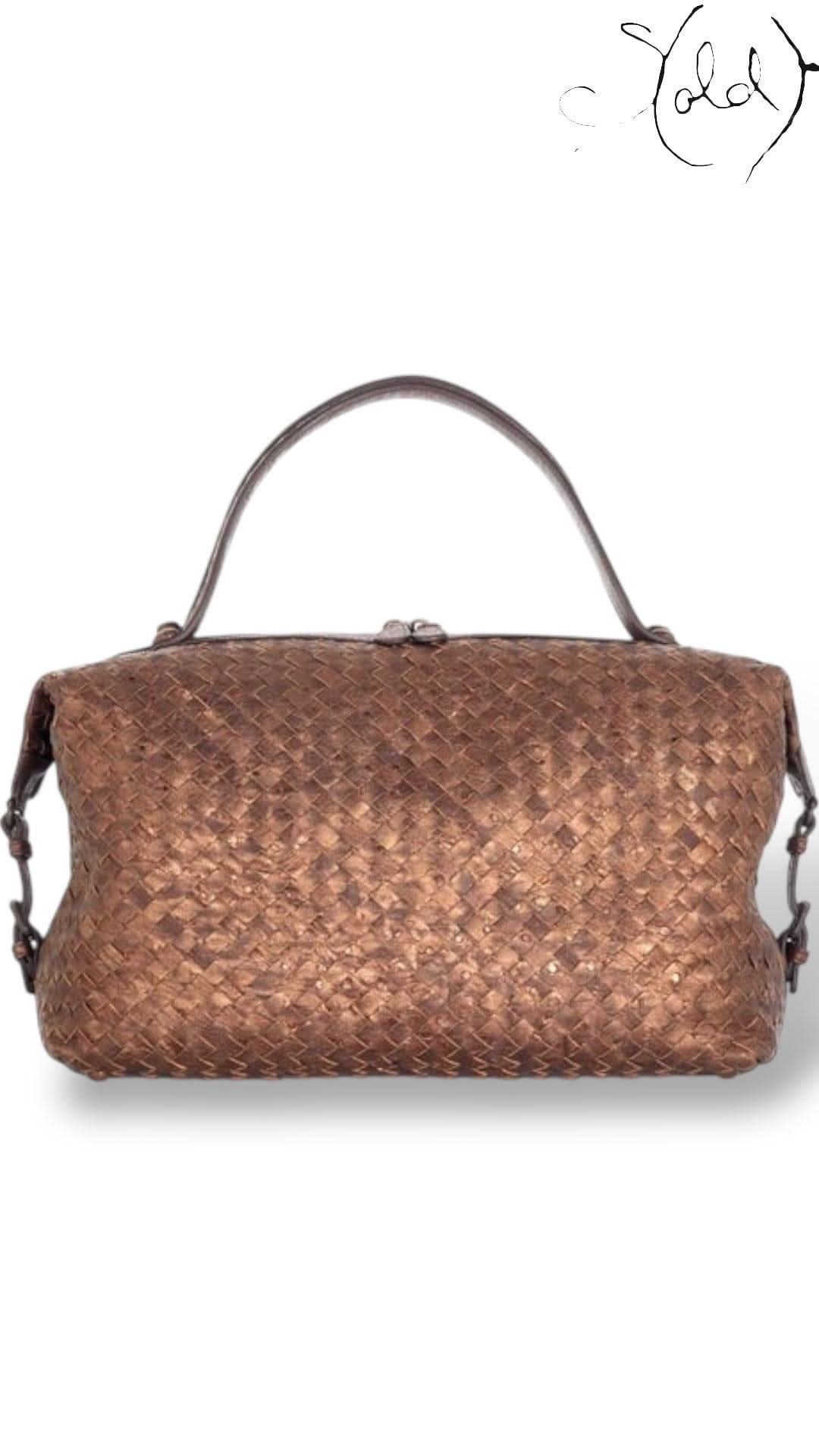 Bottega Veneta Settantasei – Bronze Ostrich Leather | Sold Attire - Sold Attire