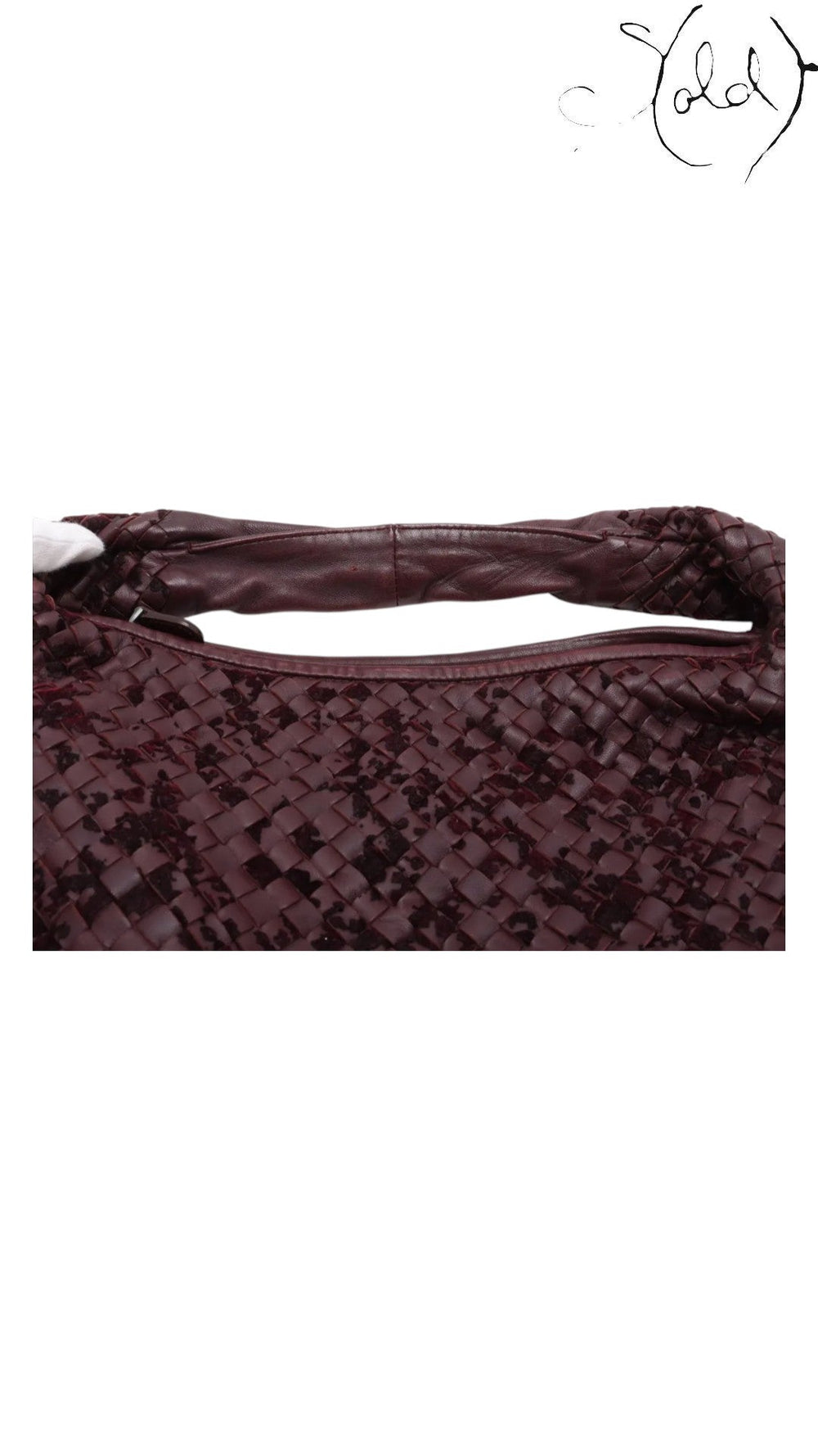 Bottega Veneta Bordeaux Intrecciato XL Hobo Suede Leather Late 2010s, Base view | Sold Attire